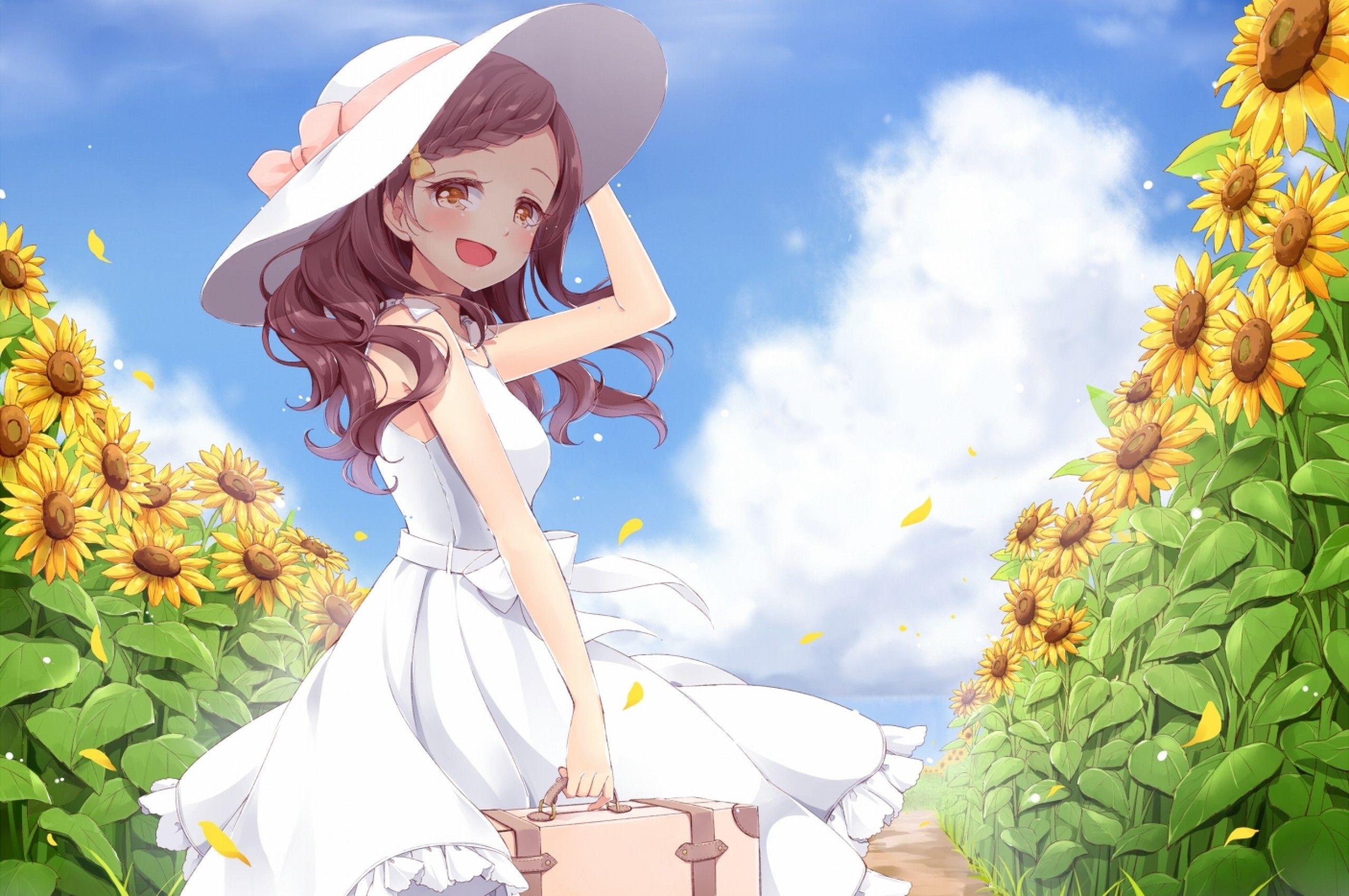 24 Cute Anime Girl Summer Wallpaper Tachi Wallpaper - Photos