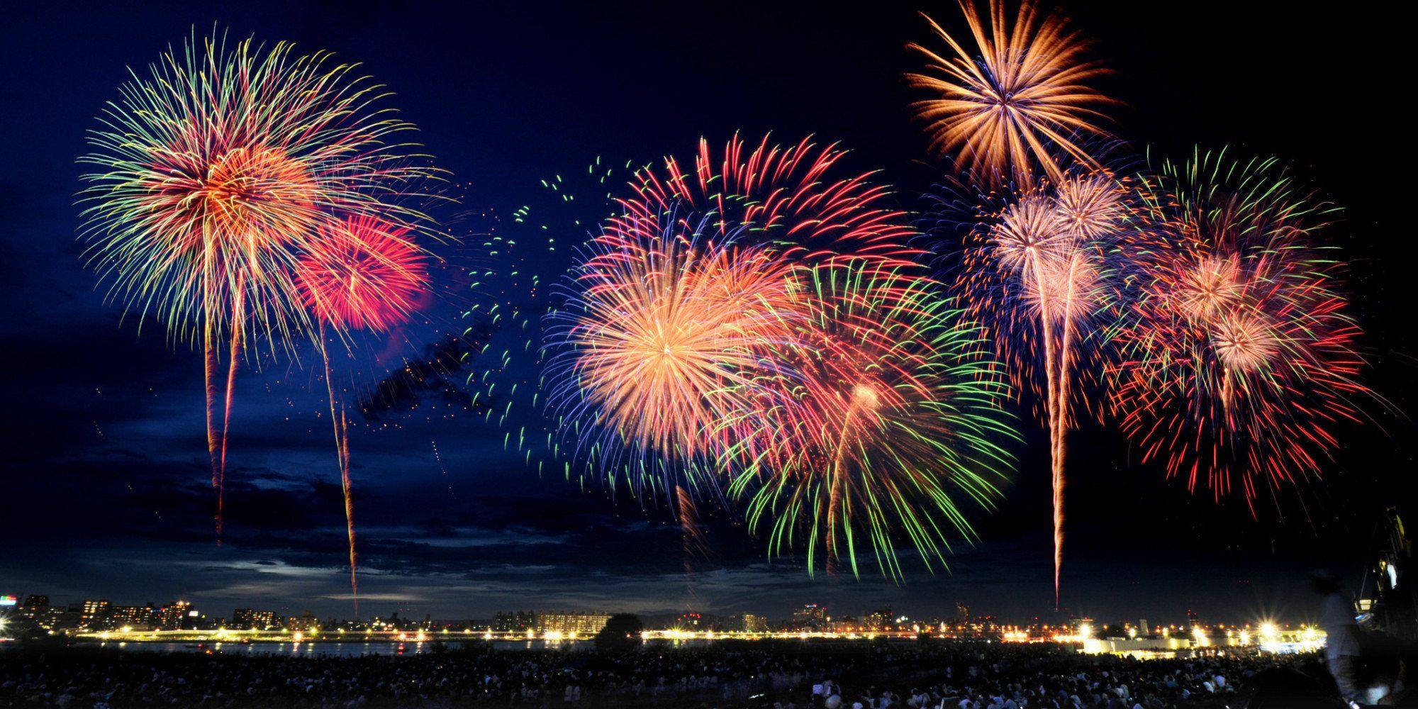 2000x1000 Fireworks New Year 2018 Wallpaper & Background Download