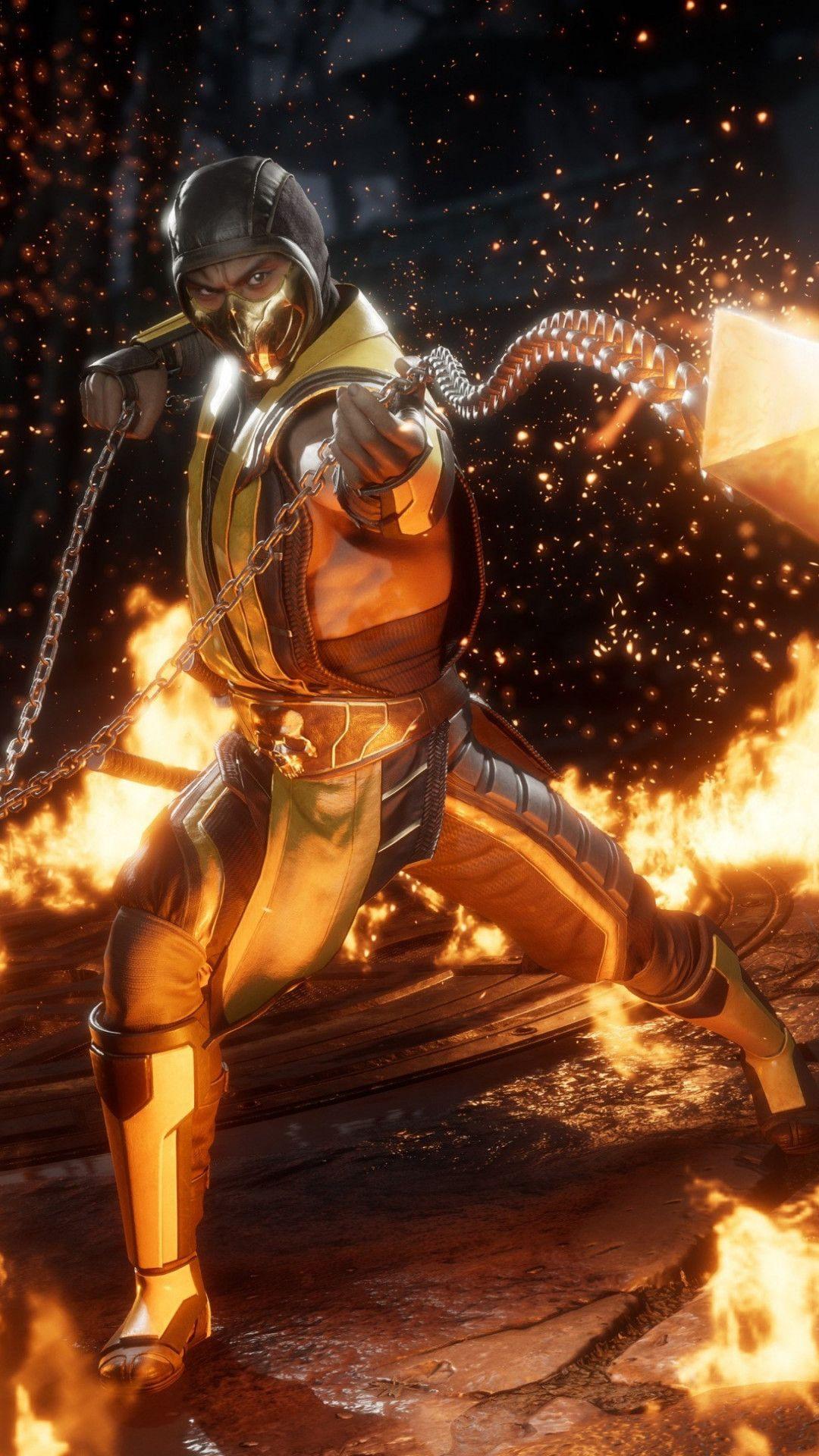 1080x1920 Download wallpaper: Mortal Kombat 11 Scorpion 1080x1920