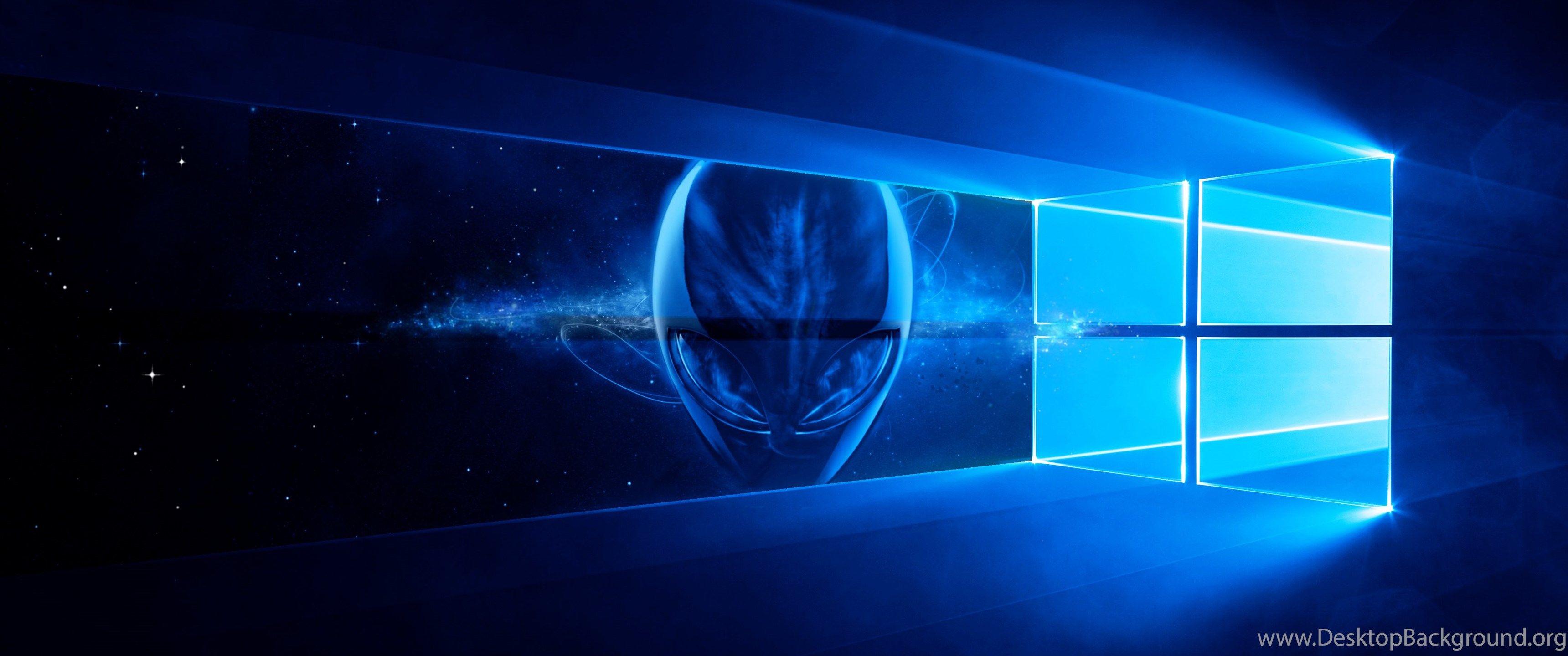 3440x1440 Other Wallpaper: Alienware Blue Desktop Background Wallpaper HD. Desktop Background