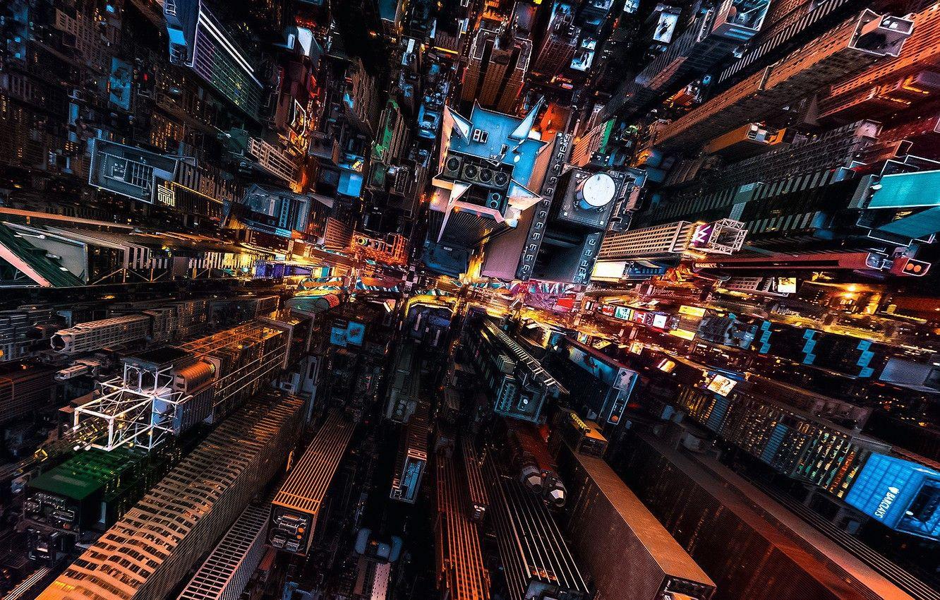 1332x850 Photo Wallpaper Light, The City, Lights, Building, New York Manhattan