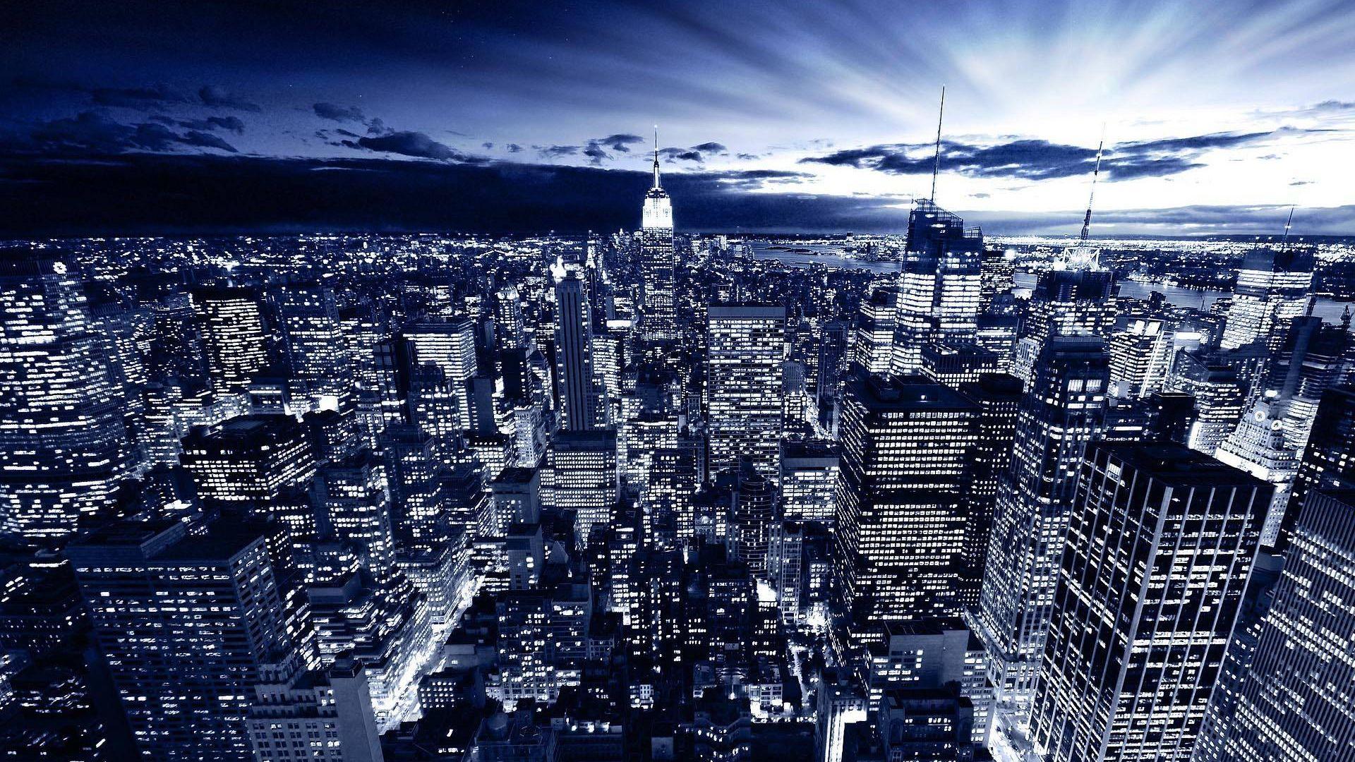 1920x1080 Free download light of new york in new york usa city HD wallpaper more about new [1920x1200] for your Desktop, Mobile & Tablet. Explore New York City Lights Wallpaper
