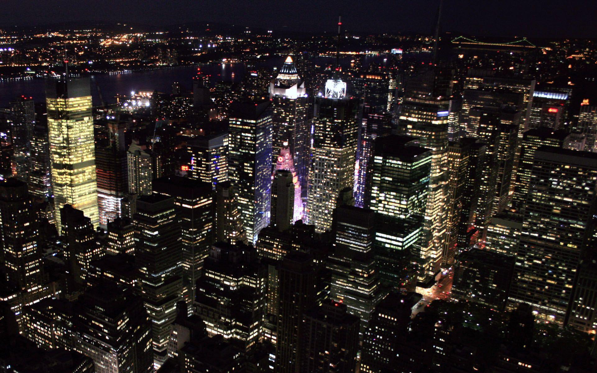 1920x1200 New York City At Night Wallpaper .