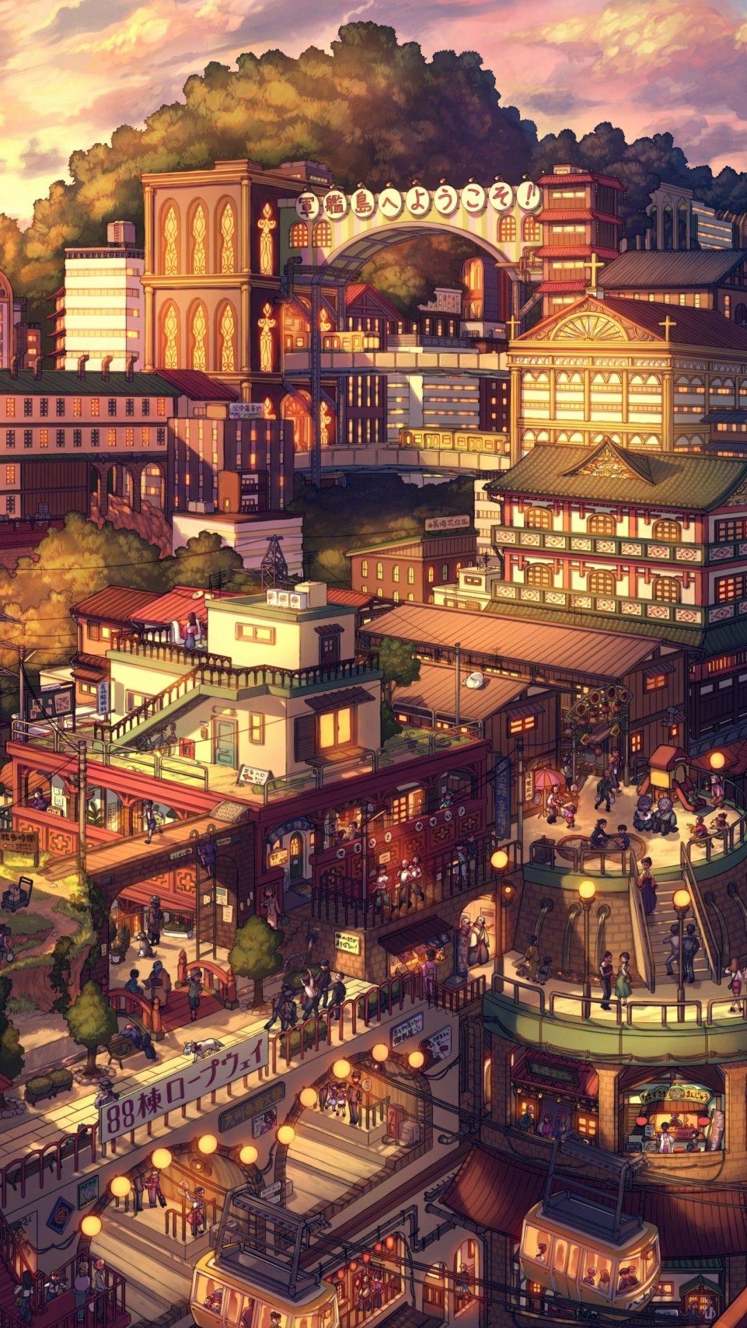 City Anime Background Japanese Anime Scenery HD wallpaper  Pxfuel