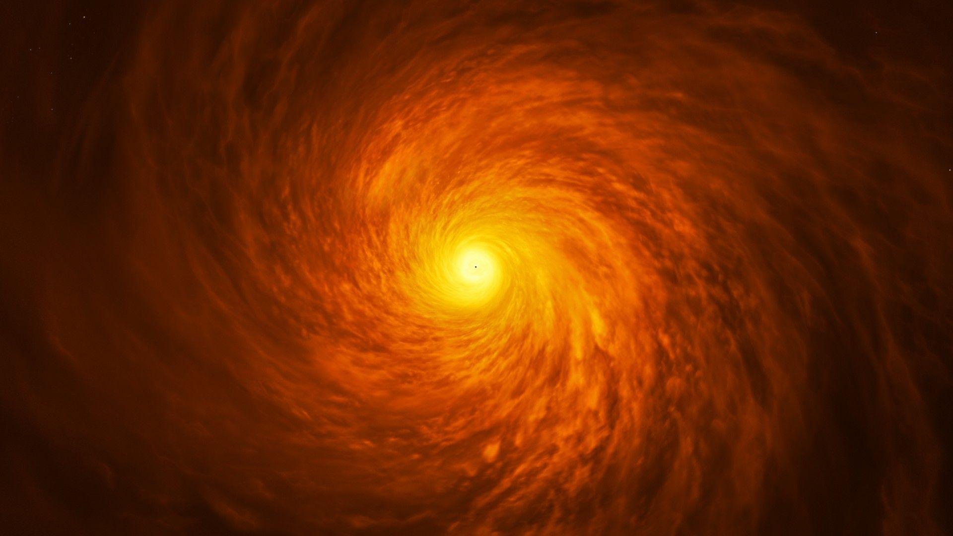 1920x1080 Orange Galaxy Wallpaper HD
