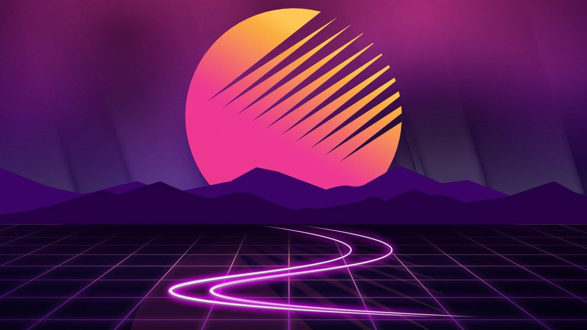 1920x1080 iPhone Cute Neon Pink Wallpaper