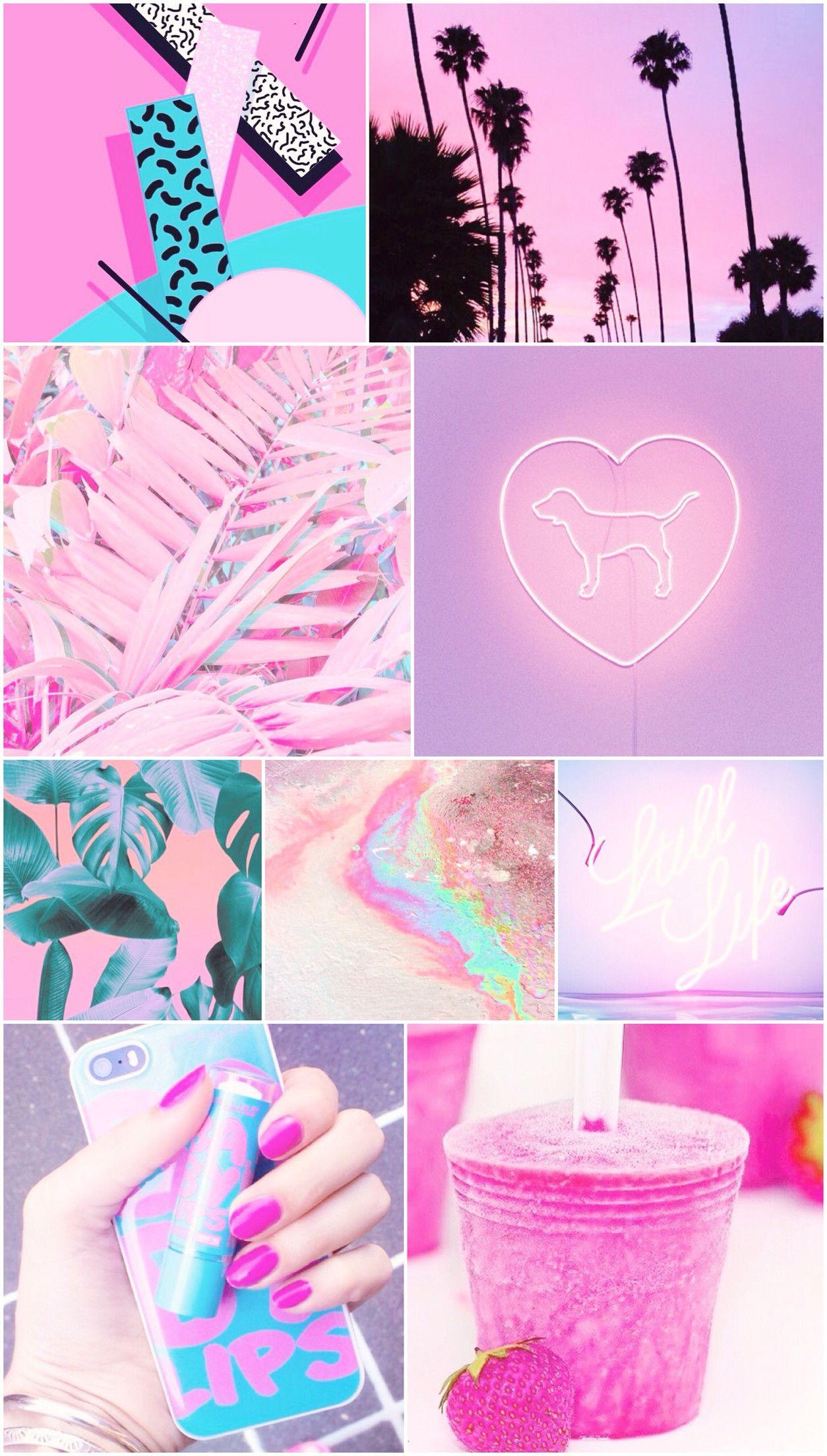 1254x2208 Neon Bright Girly Wallpaper
