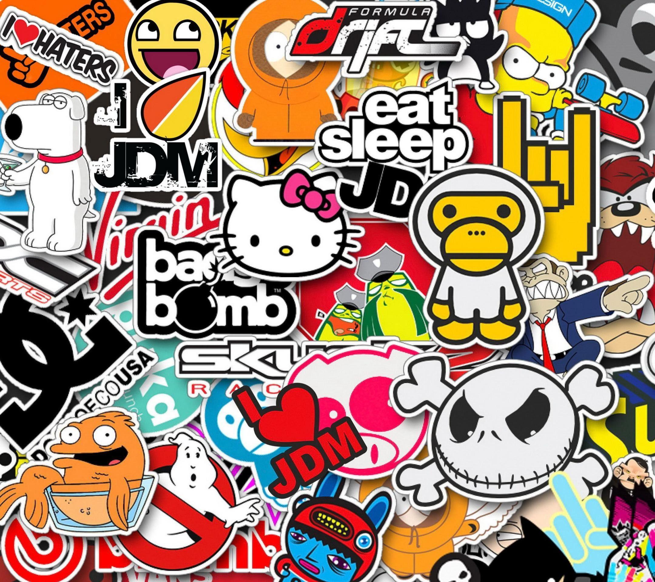 Blue Sticker Bomb Wallpapers - Top Free Blue Sticker Bomb Backgrounds ...