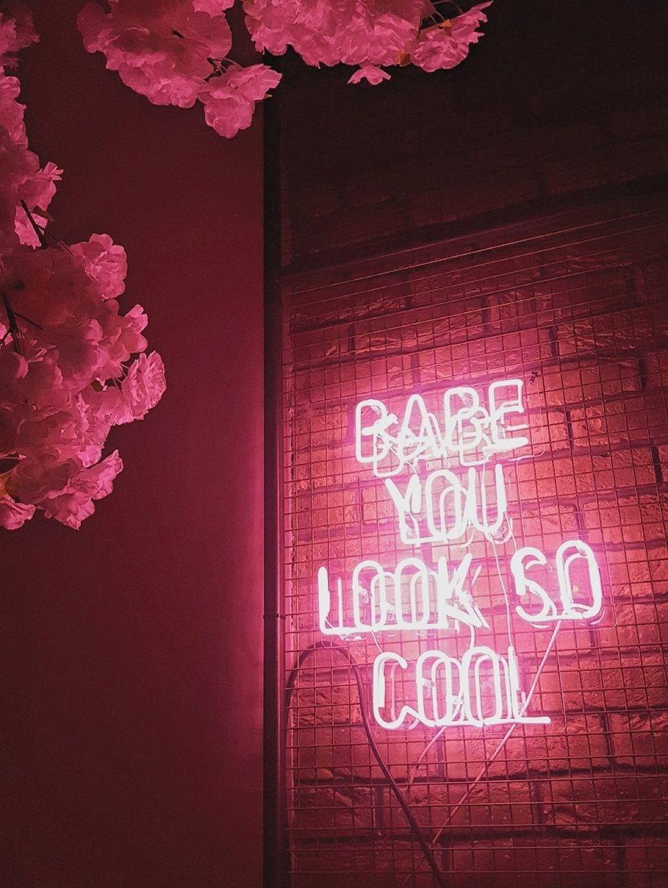 962x1280 Cute pink wallpaper. “Babe you look so cool”
