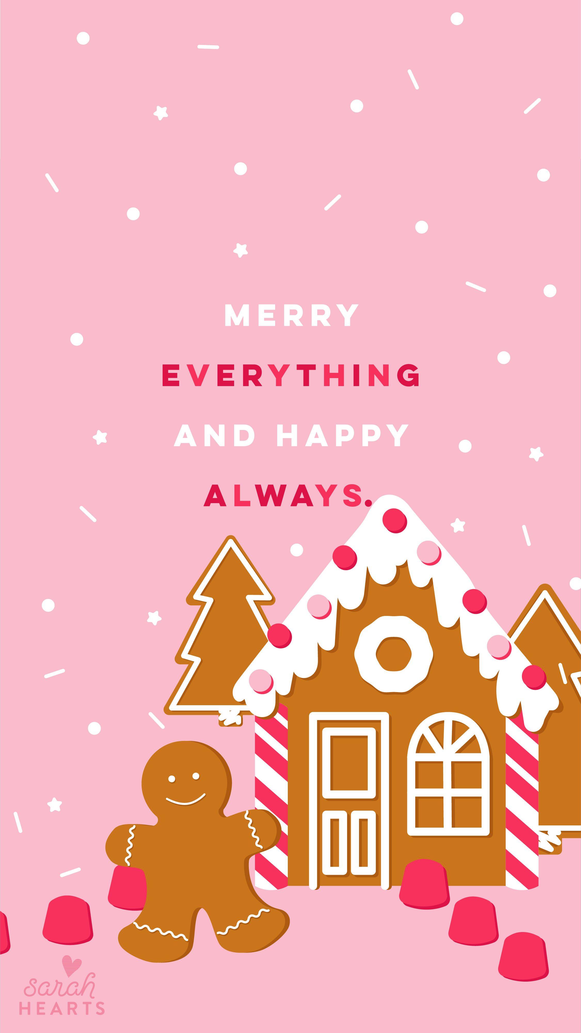2251x4000 December 2018 Gingerbread House Calendar Wallpaper