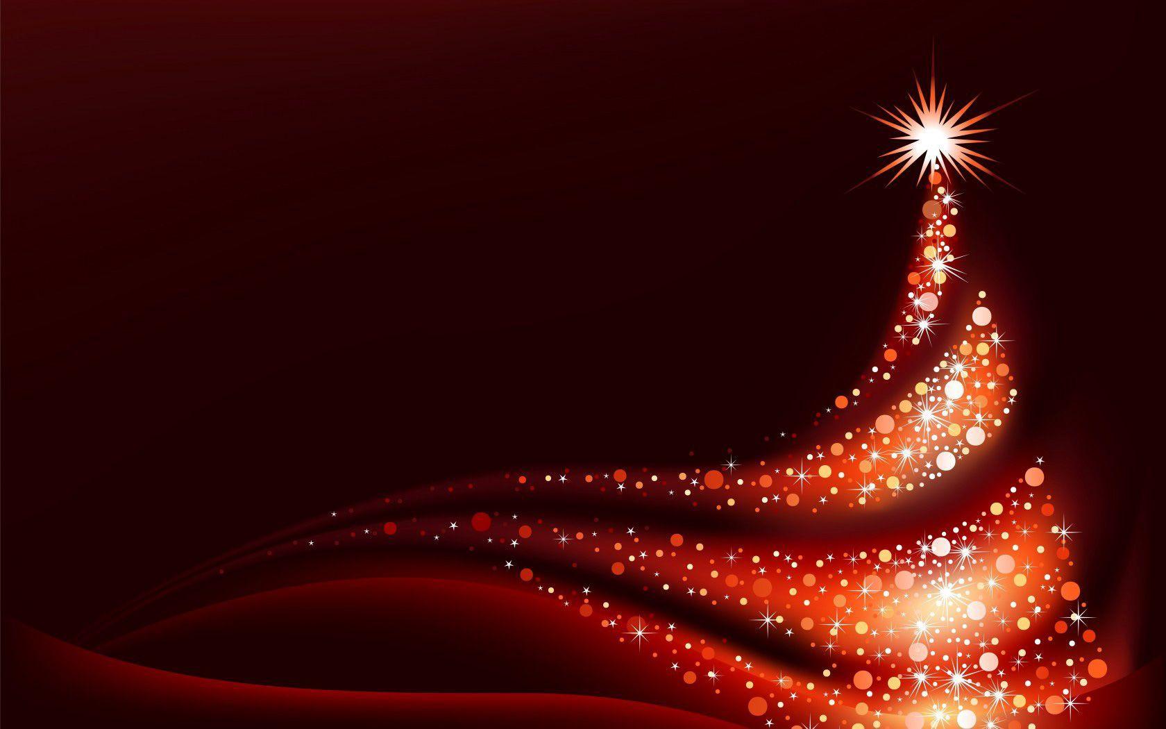 1680x1050 Red And Black Christmas Tree Wallpaper