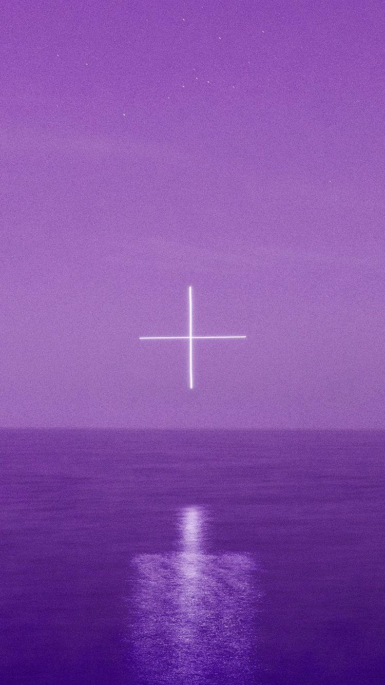 750x1334 iPhone7papers sky center purple art