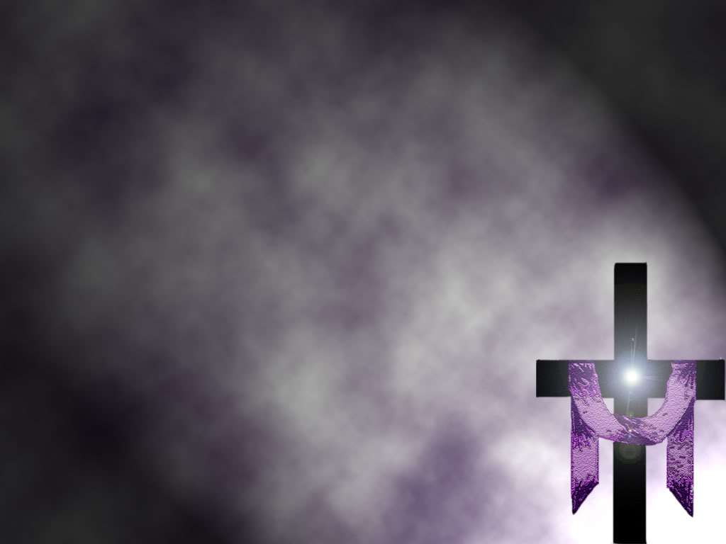 1024x768 Lenten Cross With Purple Background