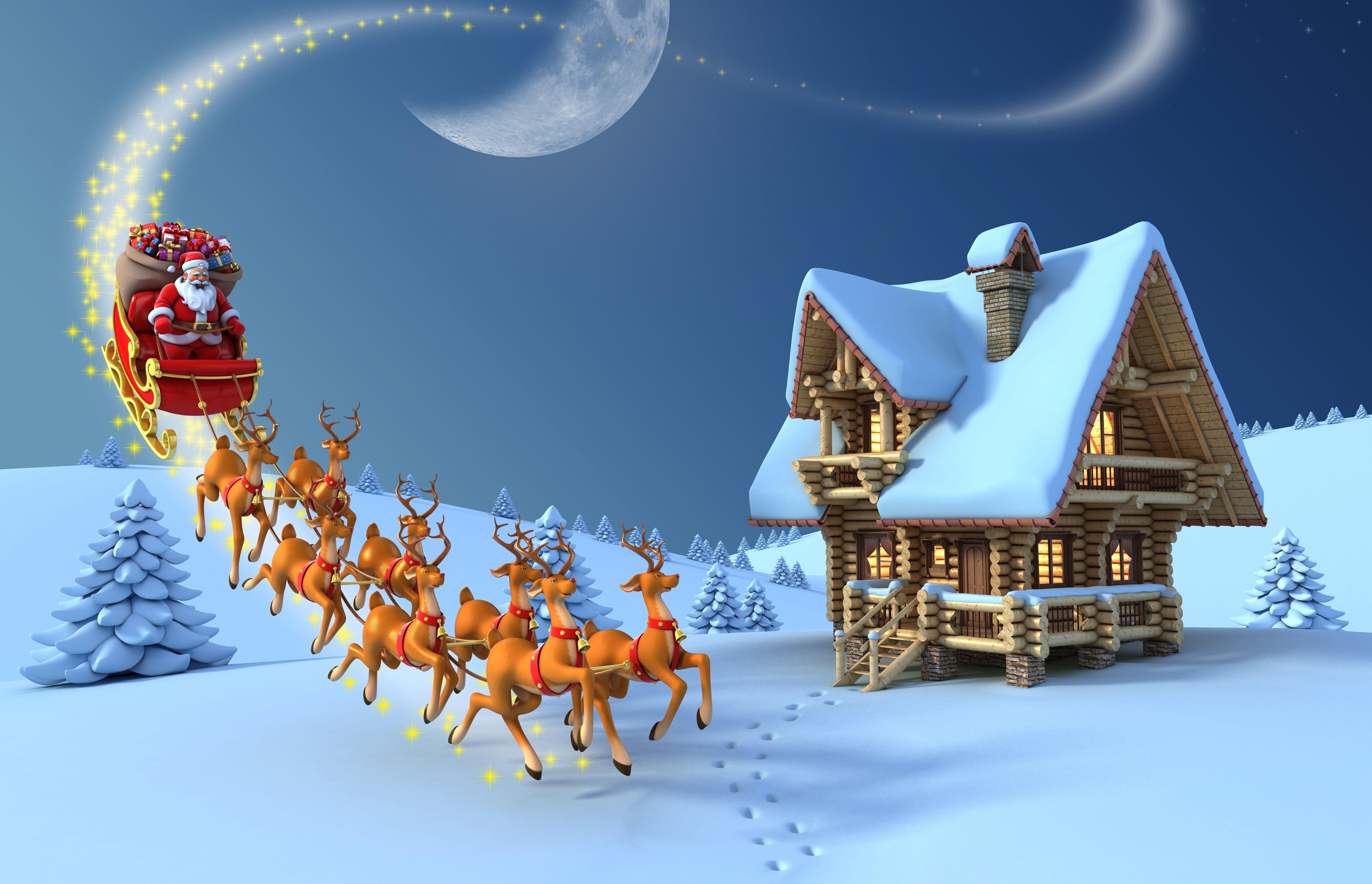 6496x4188 Christmas Santa Claus Wallpaper
