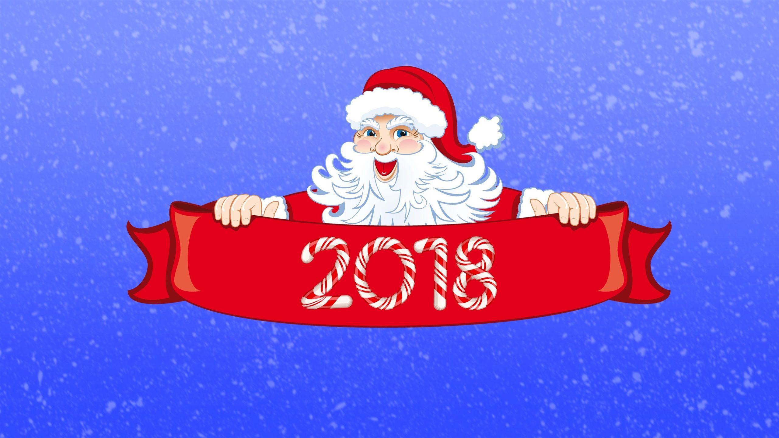 2560x1440 Wallpaper Merry Christmas New Year, Santa Claus Claus Christmas 2018 Wallpaper & Background Download