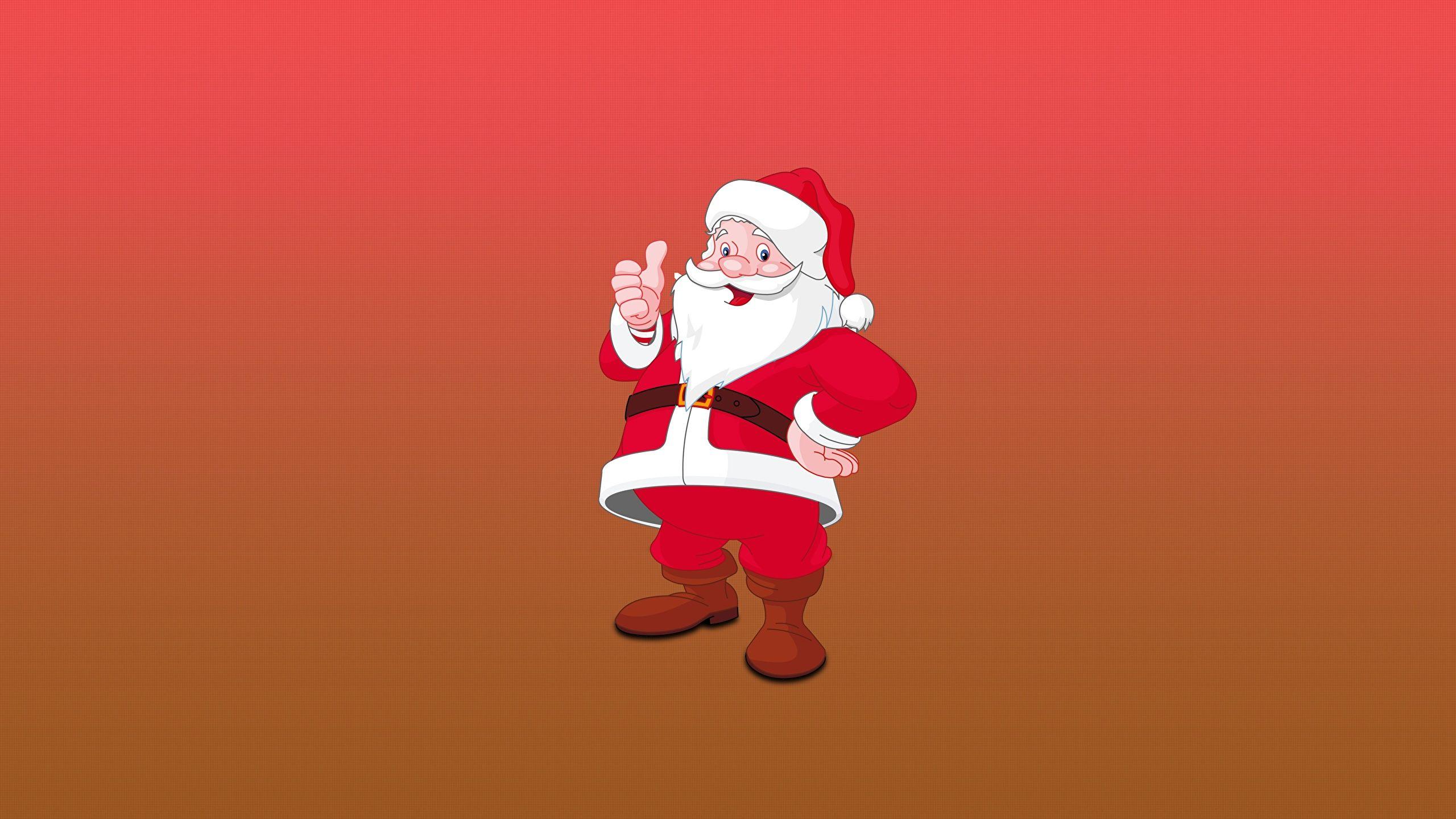 2560x1440 Wallpaper New year Santa Claus 2560x1440