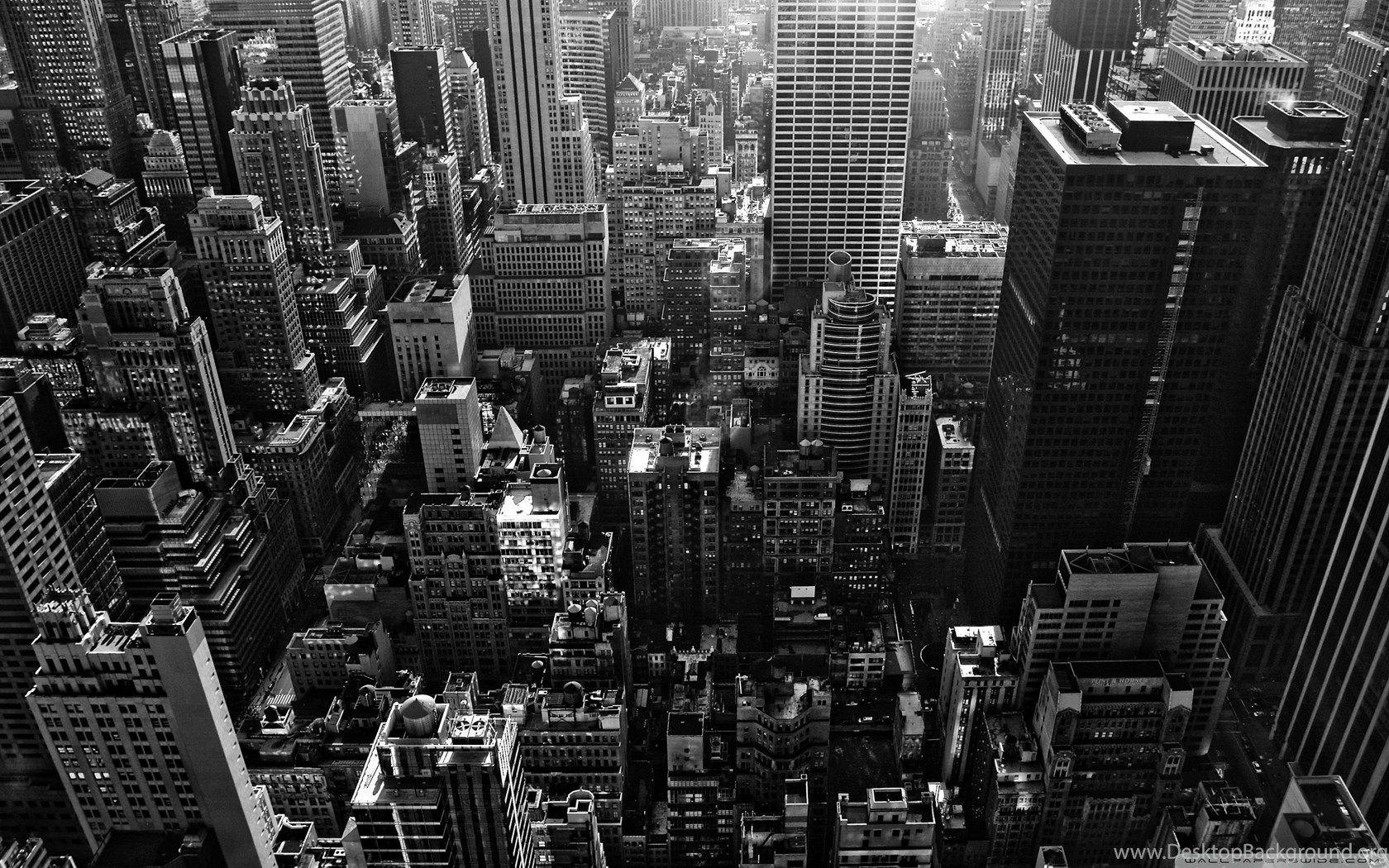 1680x1050 New York, City, Architecture, Black And White Image Wallpaper Desktop Background