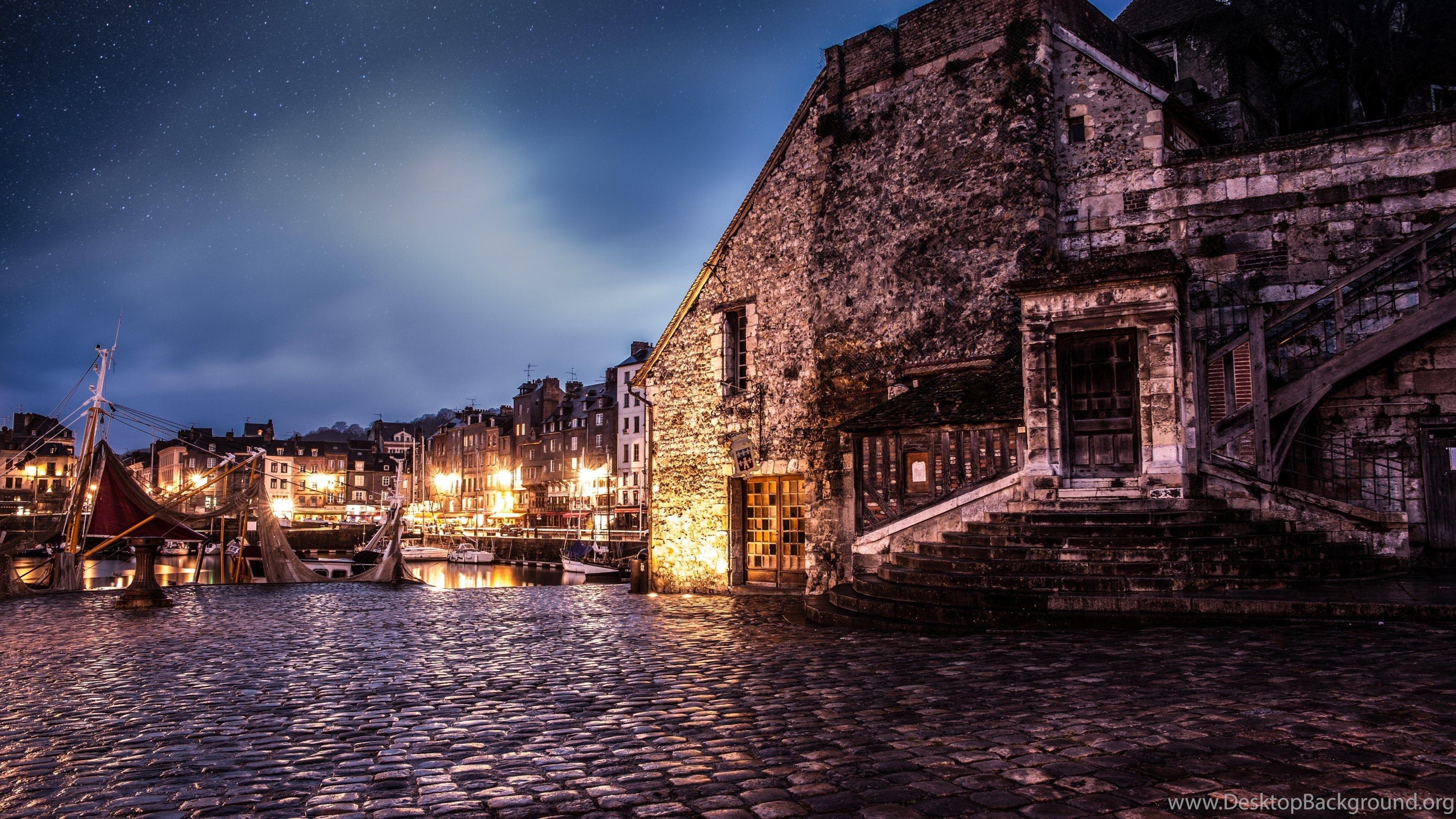 3840x2160 City Architecture Medieval Honfleur Ultra HD Wallpaper Ultra. Desktop Background