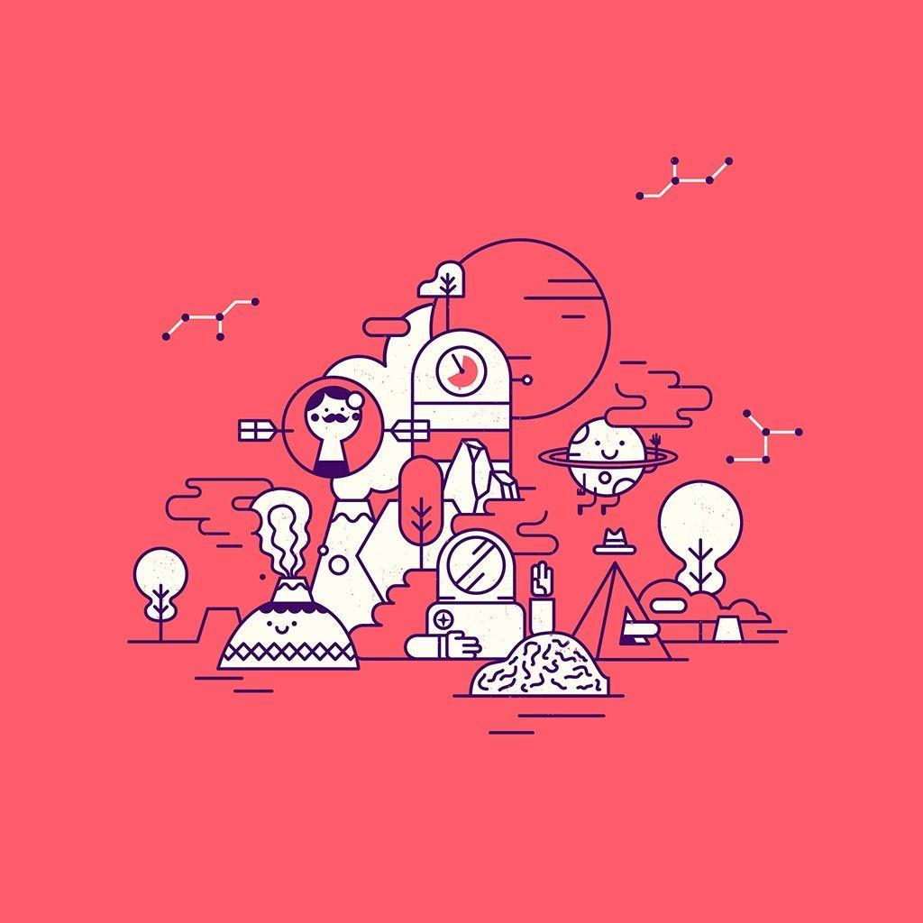 1024x1024 Aesthetic Cartoon Wallpaper iPad