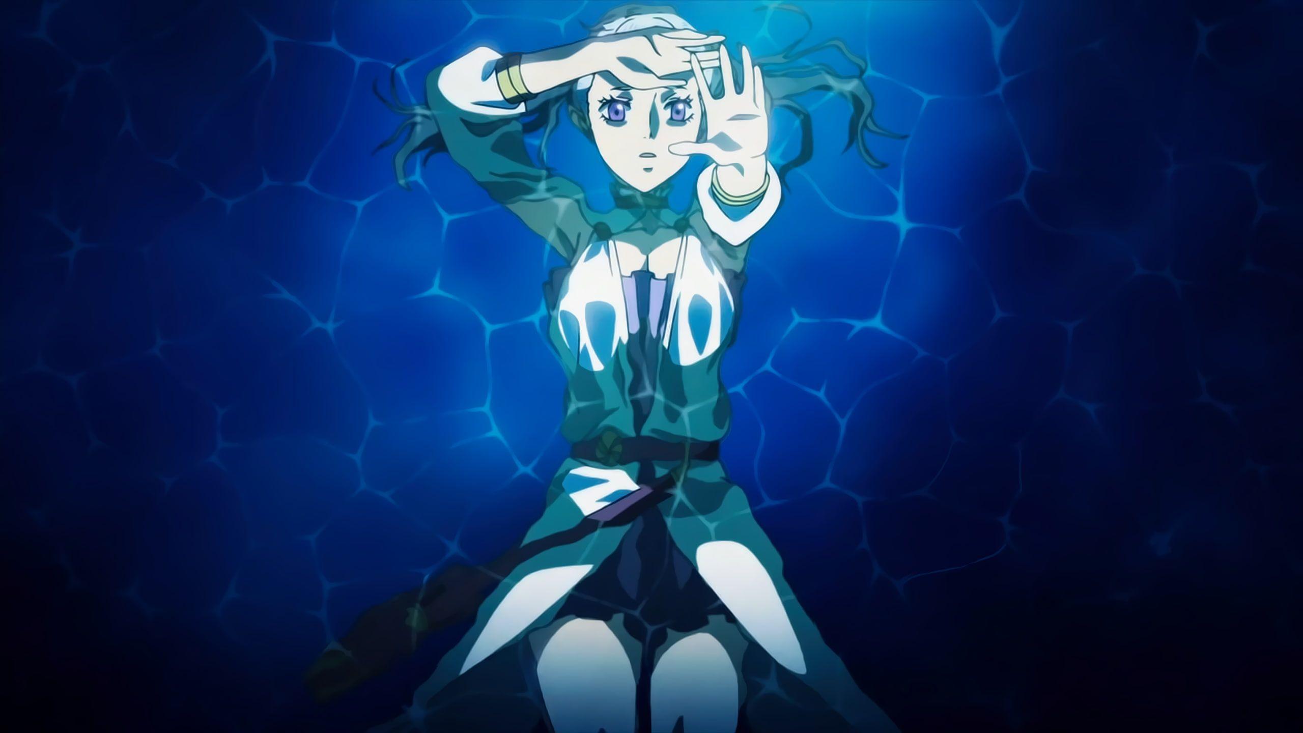 2560x1440 Anime Black Clover #Girl Noelle Silva Purple Eyes #Swimming White Hair K # wallpaper #hdwallpaper #desktop. Anime, Purple eyes, Danmachi anime