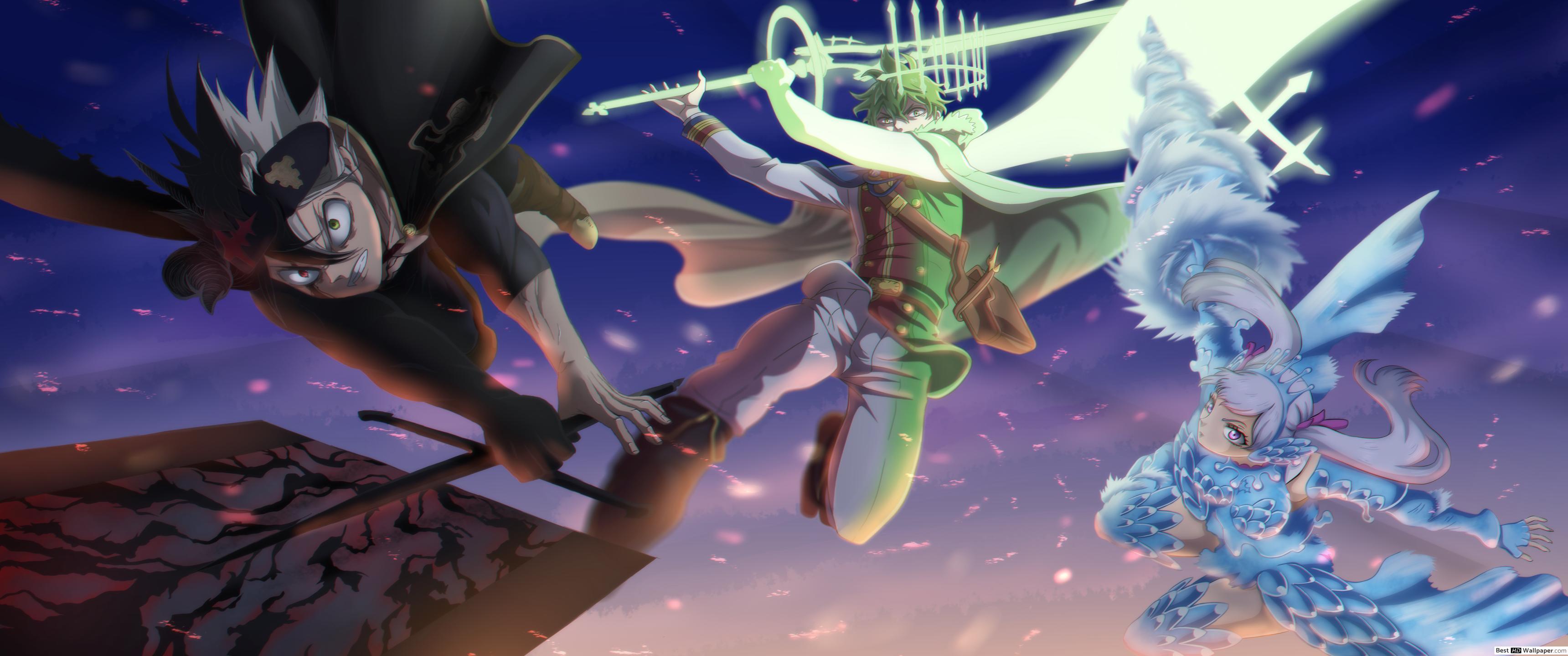3440x1440 Black Clover, Yuno & Noelle Silva HD wallpaper download