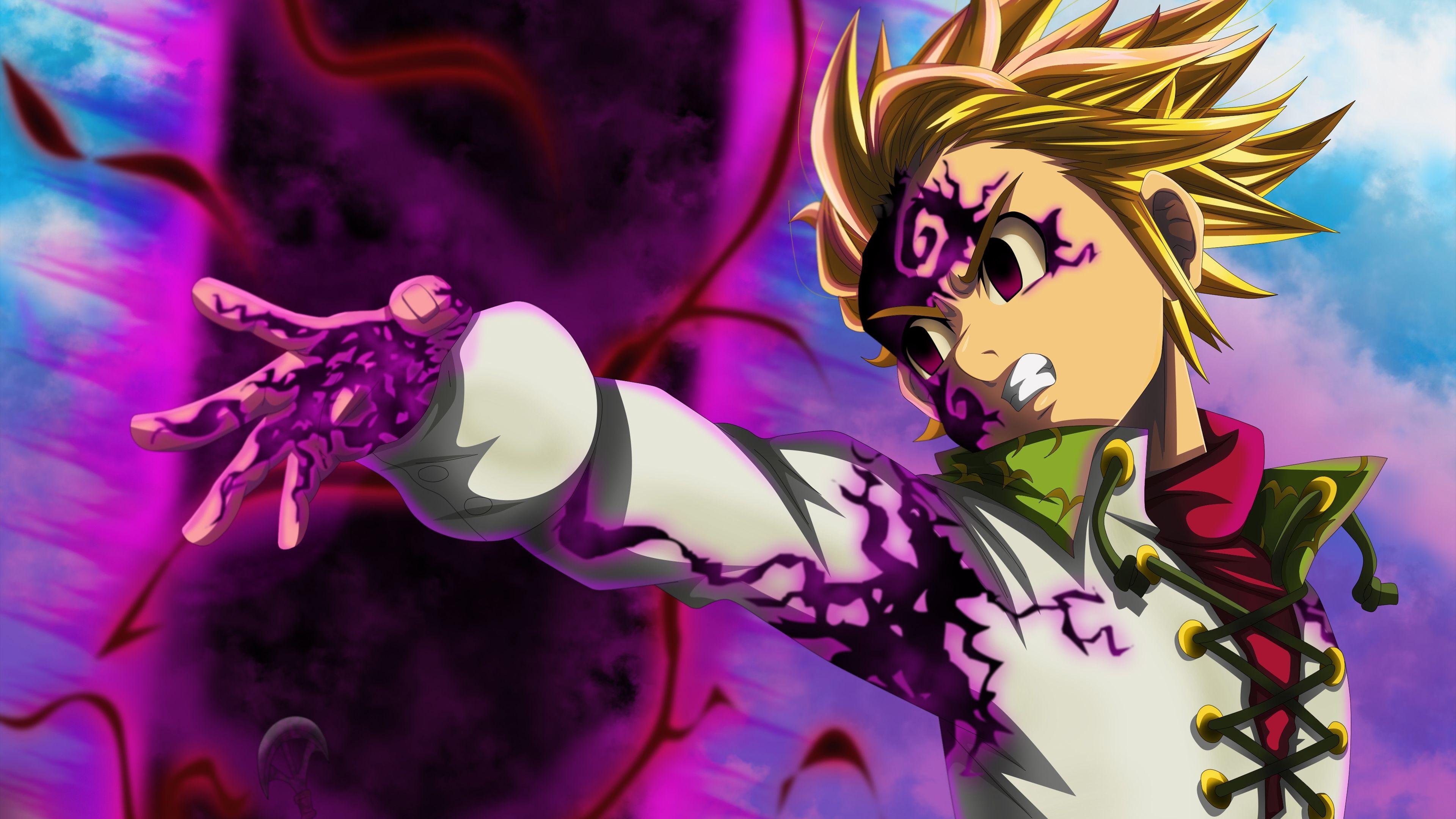 3840x2160 Meliodas Demon Power Nanatsu No Taizai 4k Wallpaper Vs Galand Gif Wallpaper & Background Download