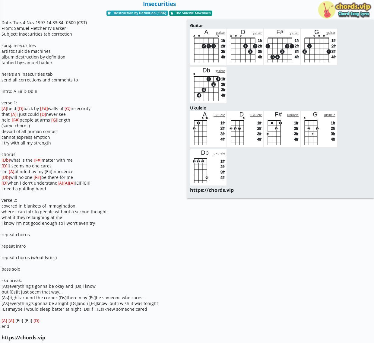 1240x1137 Chord: Insecurities Suicide Machines, song lyric, sheet, guitar, ukulele