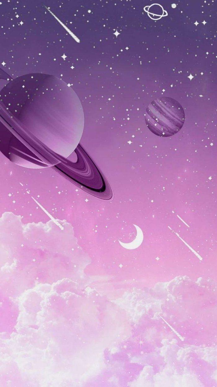 700x1244 Cartoon Image Of Planets And Shooting Stars, Outer Cartoon Space Background Wallpaper & Background Download