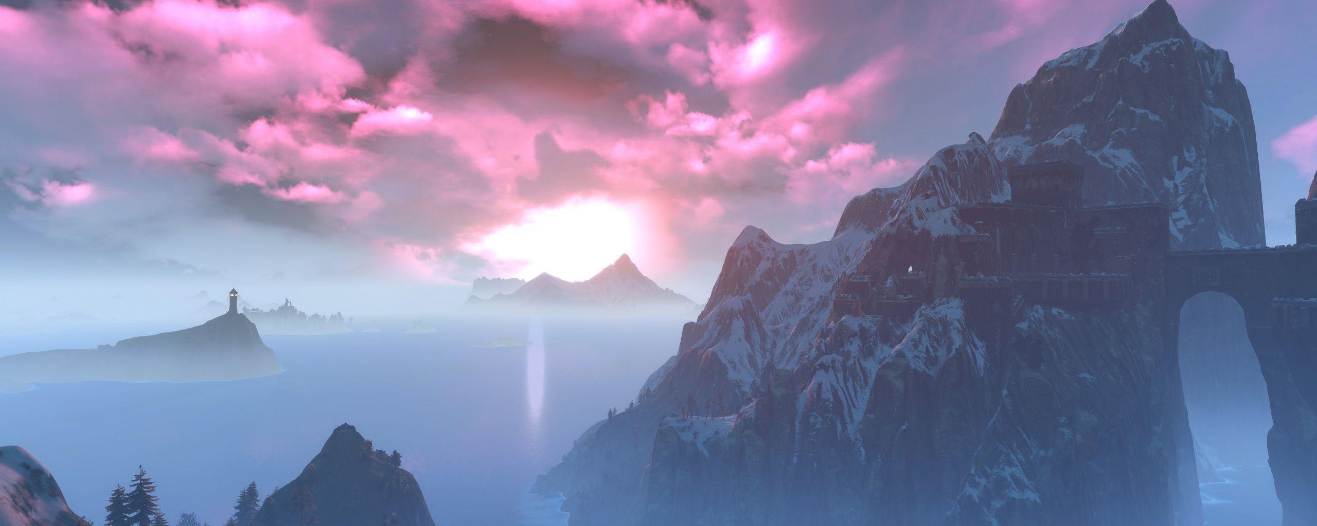 2560x1024 Mountains, The Witcher 9 Witcher Wallpaper HD