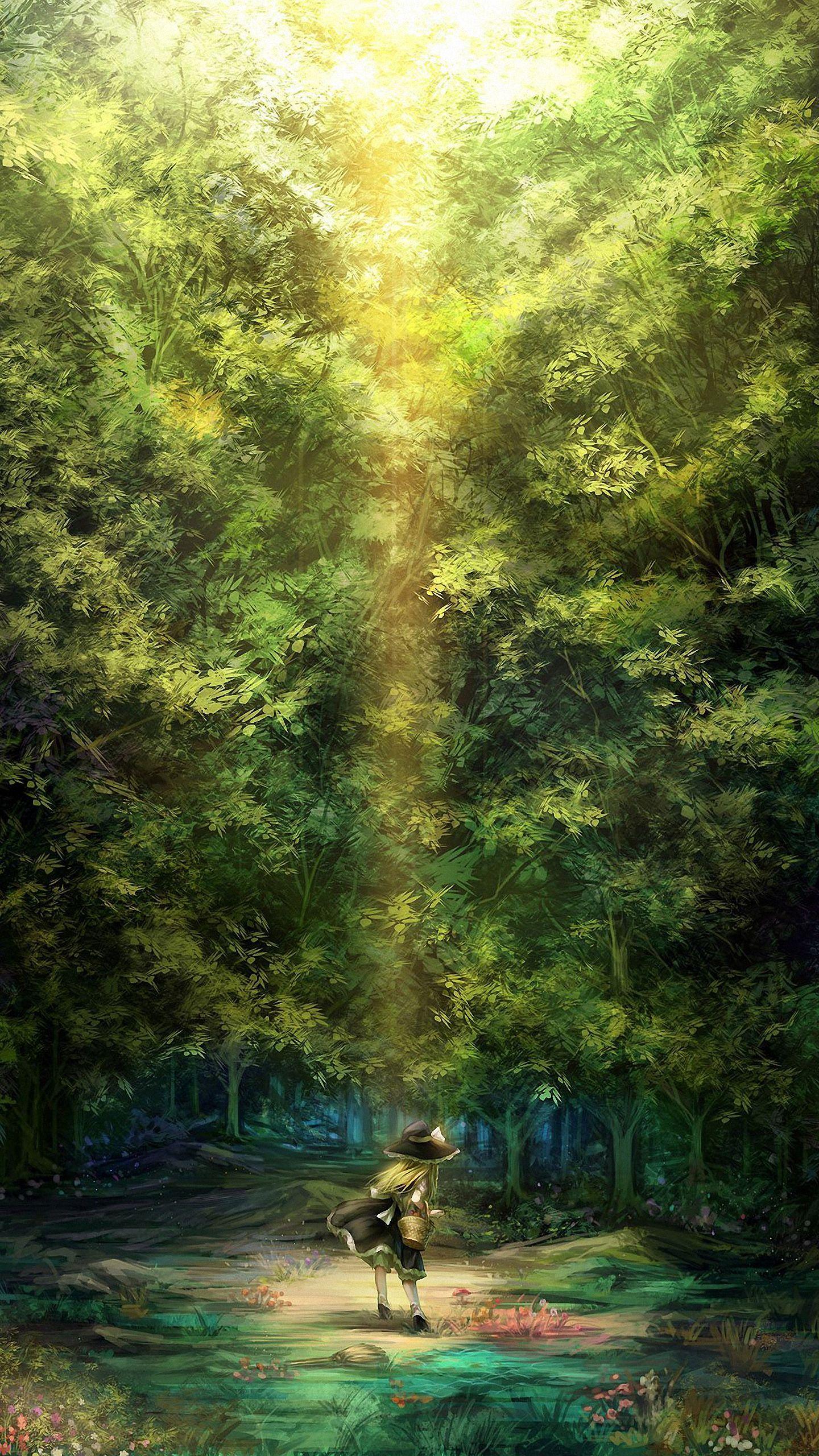 HD wallpaper Anime Original Dark Forest  Wallpaper Flare
