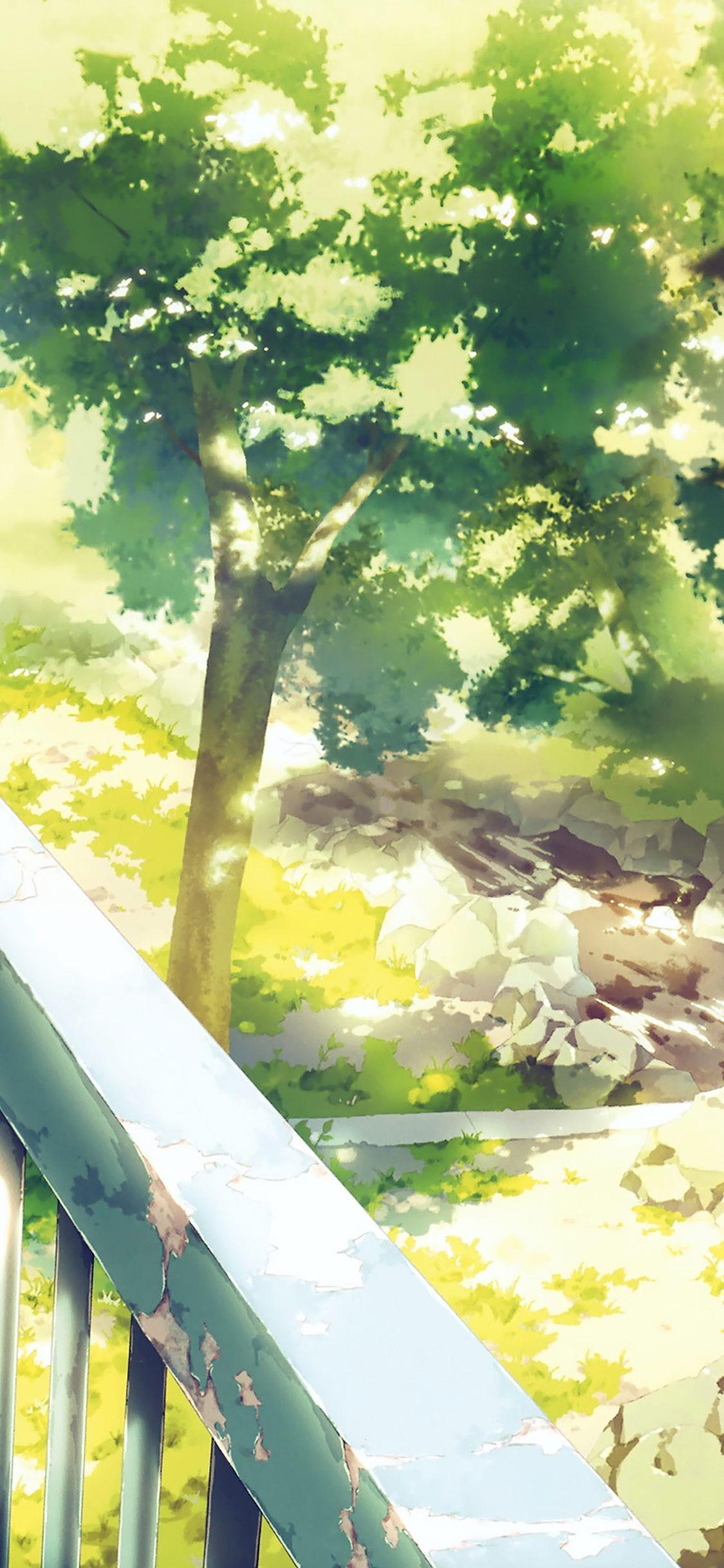 1125x2436 iPhoneXpapers - nền nghệ thuật anime minh họa rừng