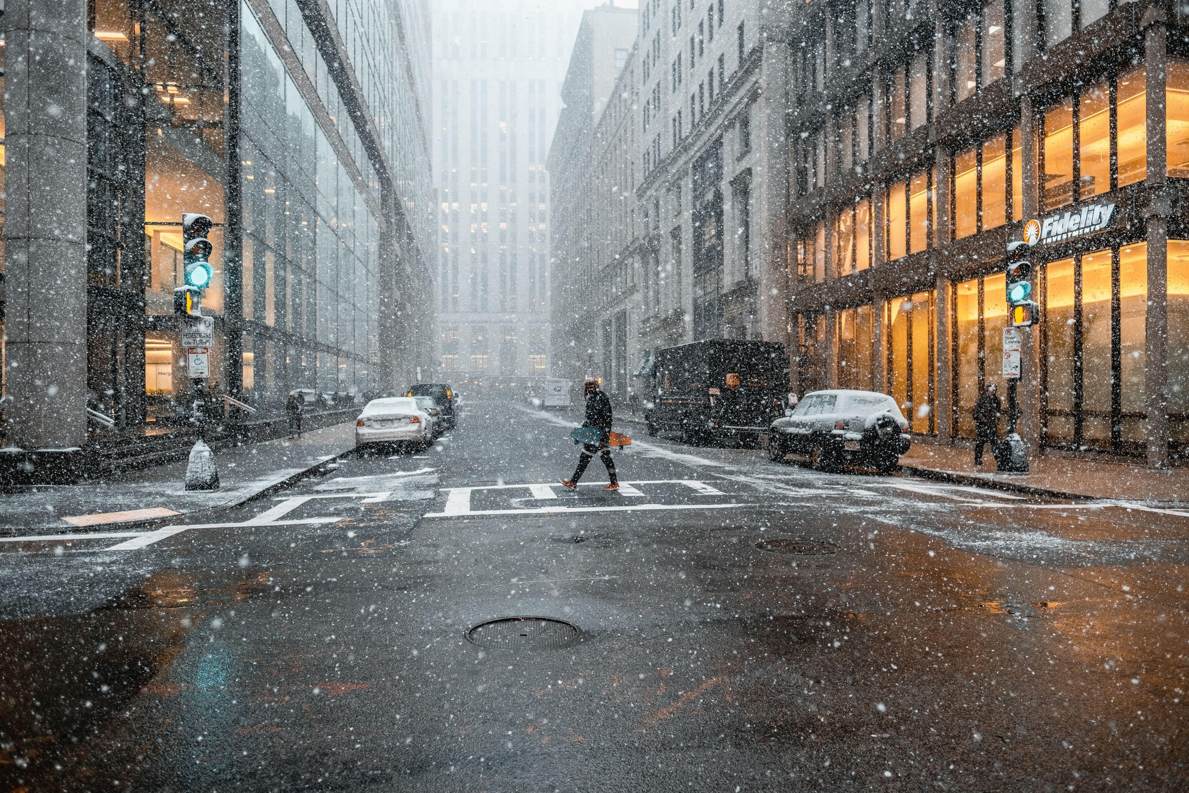3840x2560 Person Street Snow 4k, HD Photography, 4k Wallpaper, Image, Background, Photo and Picture