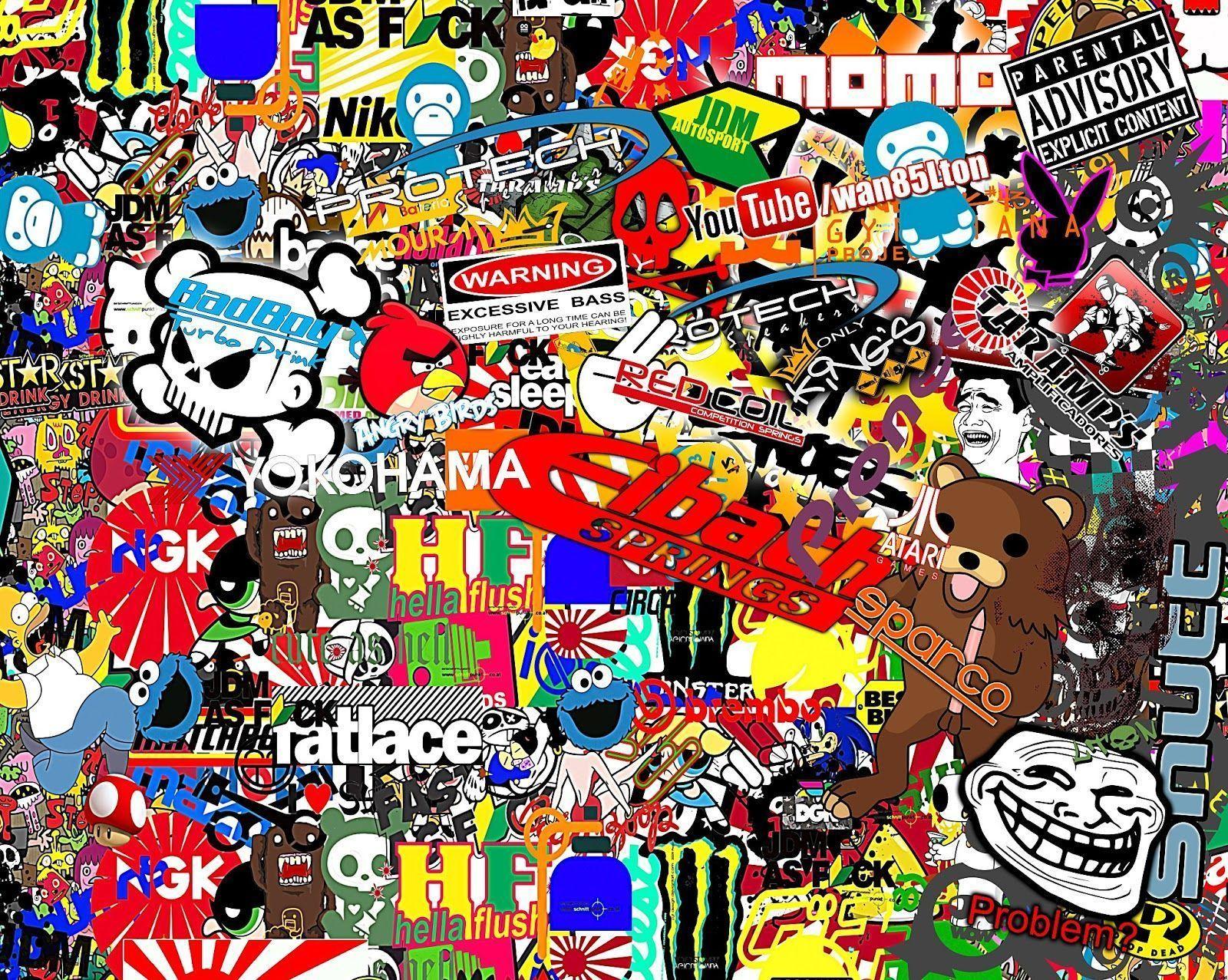 Blue Sticker Bomb Wallpapers - Top Free Blue Sticker Bomb Backgrounds ...