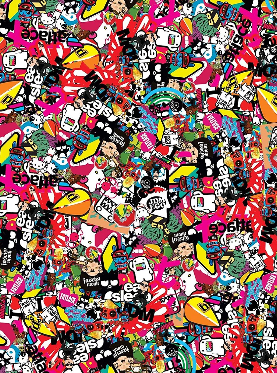 1114x1500 Sign Factory R110 Sticker Bomb Roof Wrap Decals Wraps Vinyl Wraps Art Poster Image Carbon Hood Car Truck Fiber Hood: Automotive