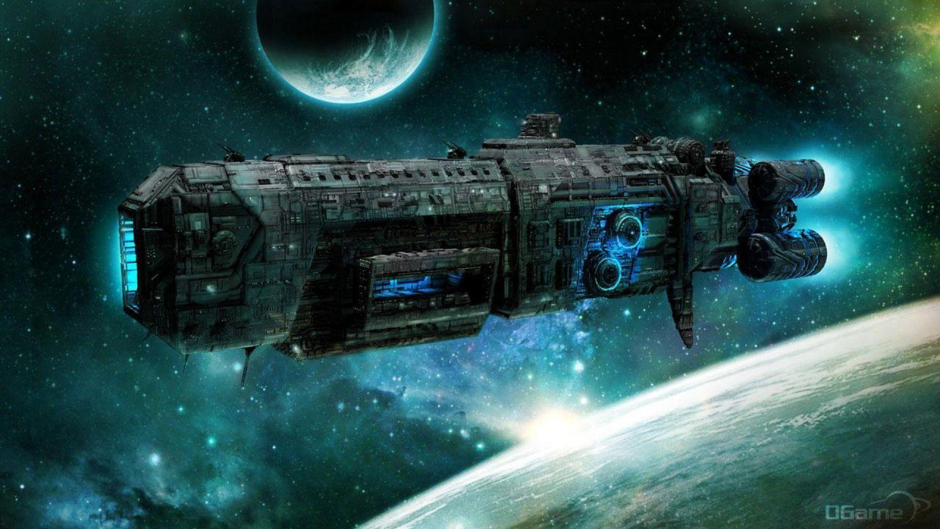 1920x1080 Alien Ship Wallpaper
