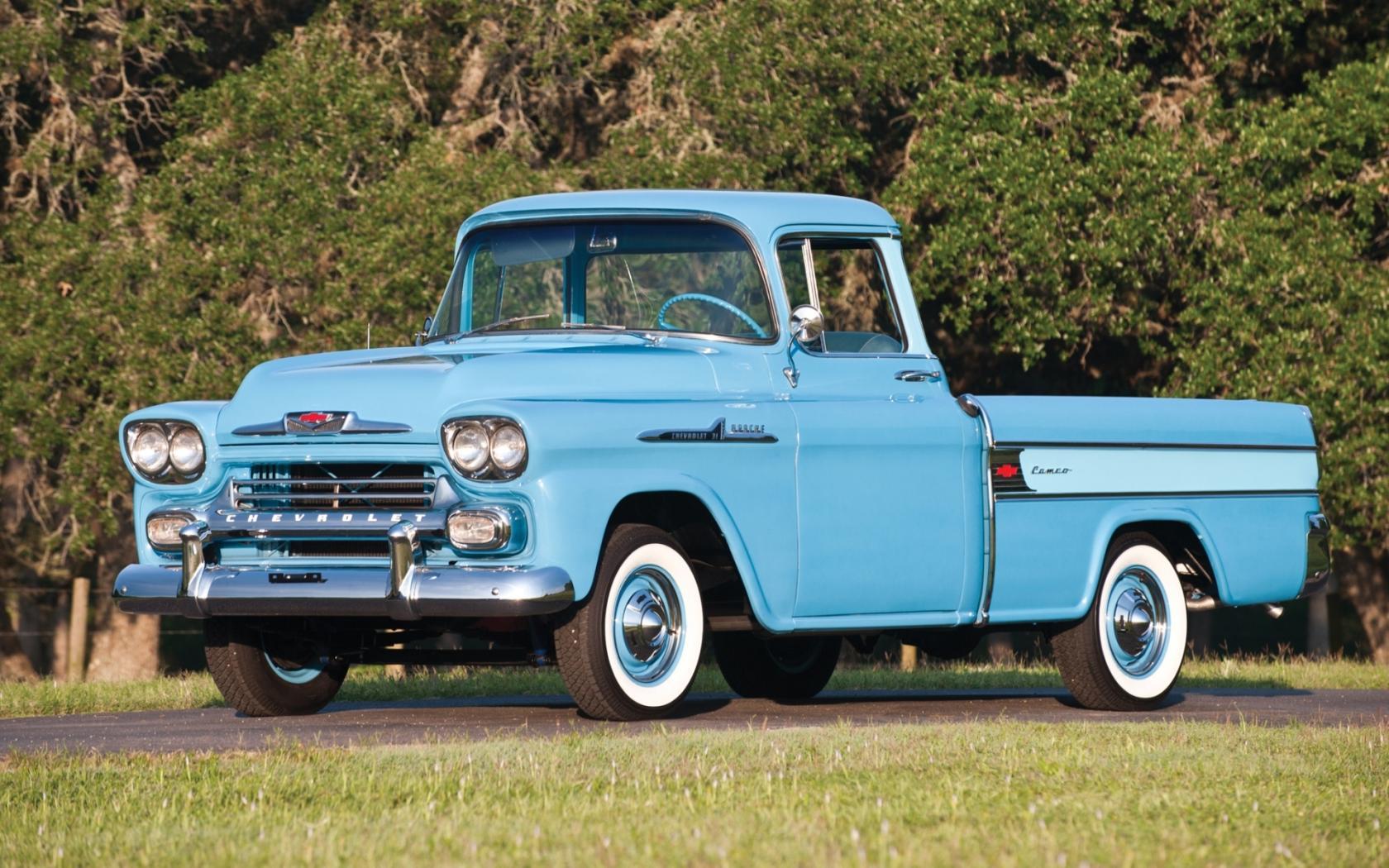 1680x1050 Free download 1958 Chevy Cameo Classic Pickup Truck Wallpaper HD [1680x1050] for your Desktop, Mobile & Tablet. Explore Classic Pickups Wallpaper. Chevy Truck Wallpaper Desktop, Ford Truck Wallpaper Desktop
