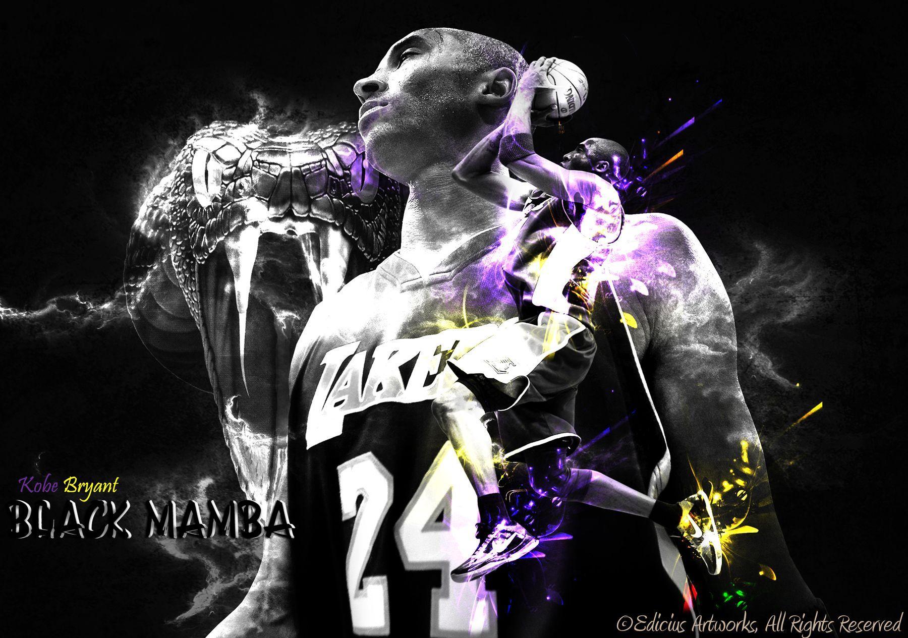 1800x1265 Kobe Bryant (Black Mamba) This is by far the best wallpaper i have done. Kobe bryant black mamba, Kobe bryant wallpaper, Black mamba