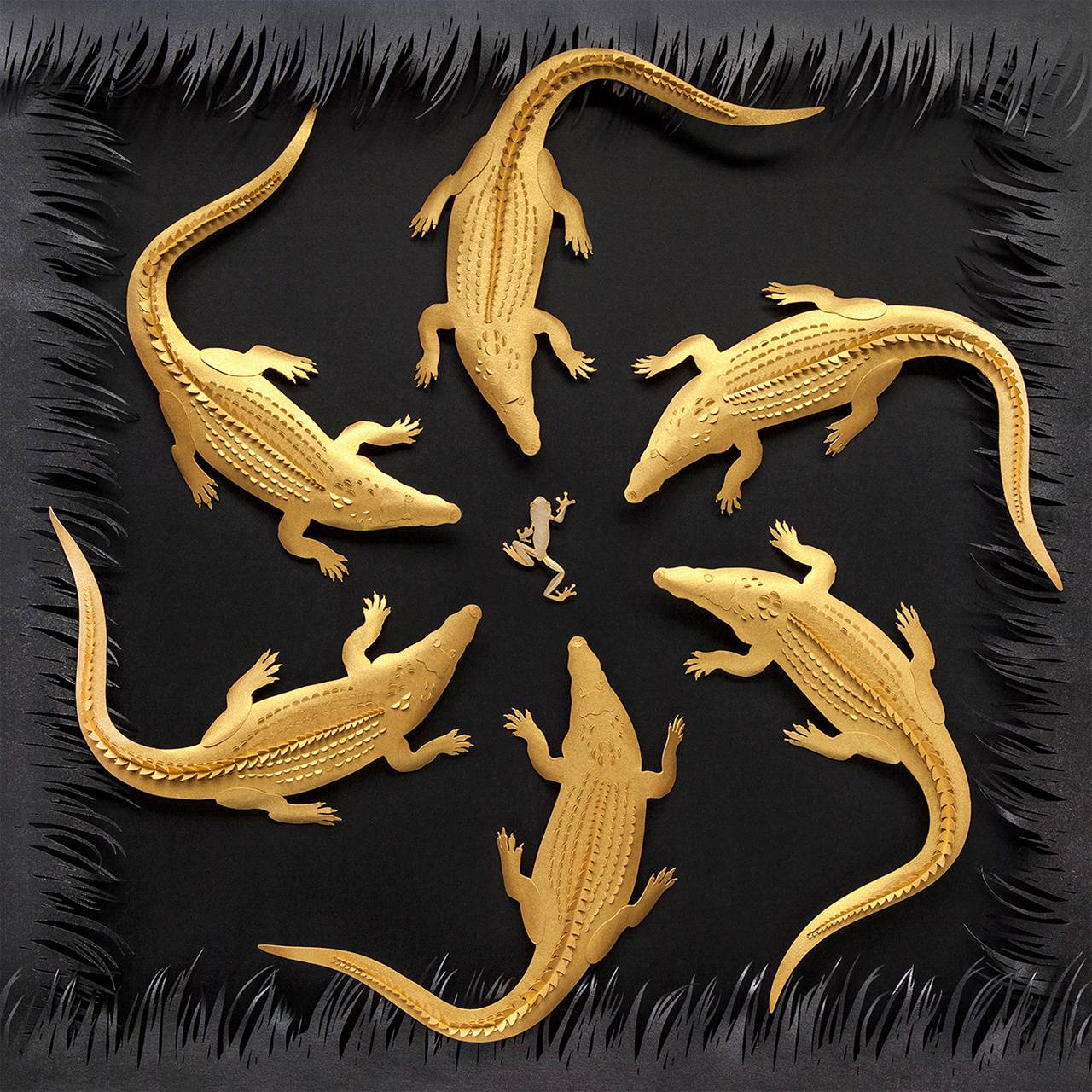1280x1280 Gold Crocodile wallpaper