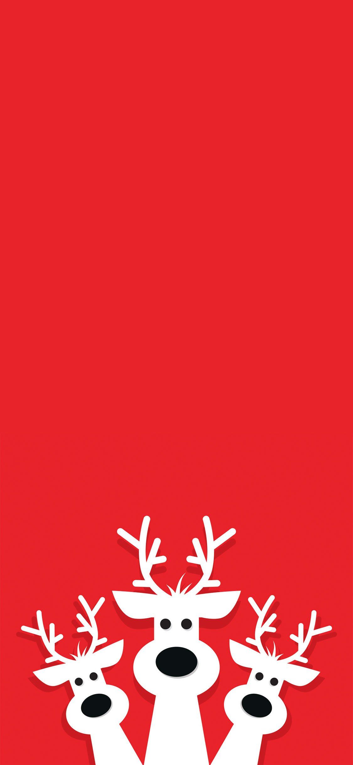 1125x2436 Reindeer Snowman Reindeer Cartoon Santa