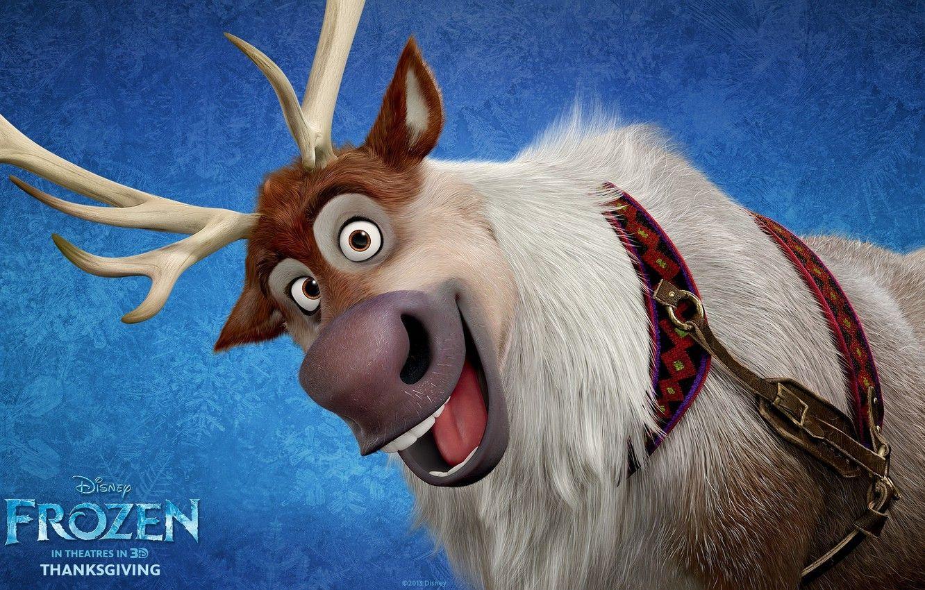 1332x850 Wallpaper cartoon, deer, Frozen, Disney, Sven, Sven, Cold heart image for desktop, section фильмы