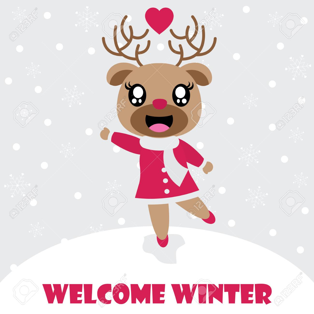 1300x1300 Christmas Deer Wallpaper