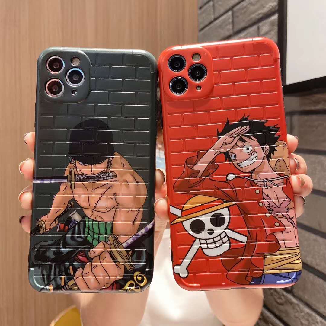 1080x1080 One Piece Japan Anime Luffy Zoro Wallpaper Pattern Imd Phone Case For iPhone 11 Pro Max 7 8 Plus X Xs Xr Max Back Cover Coque Phone Cases & Covers