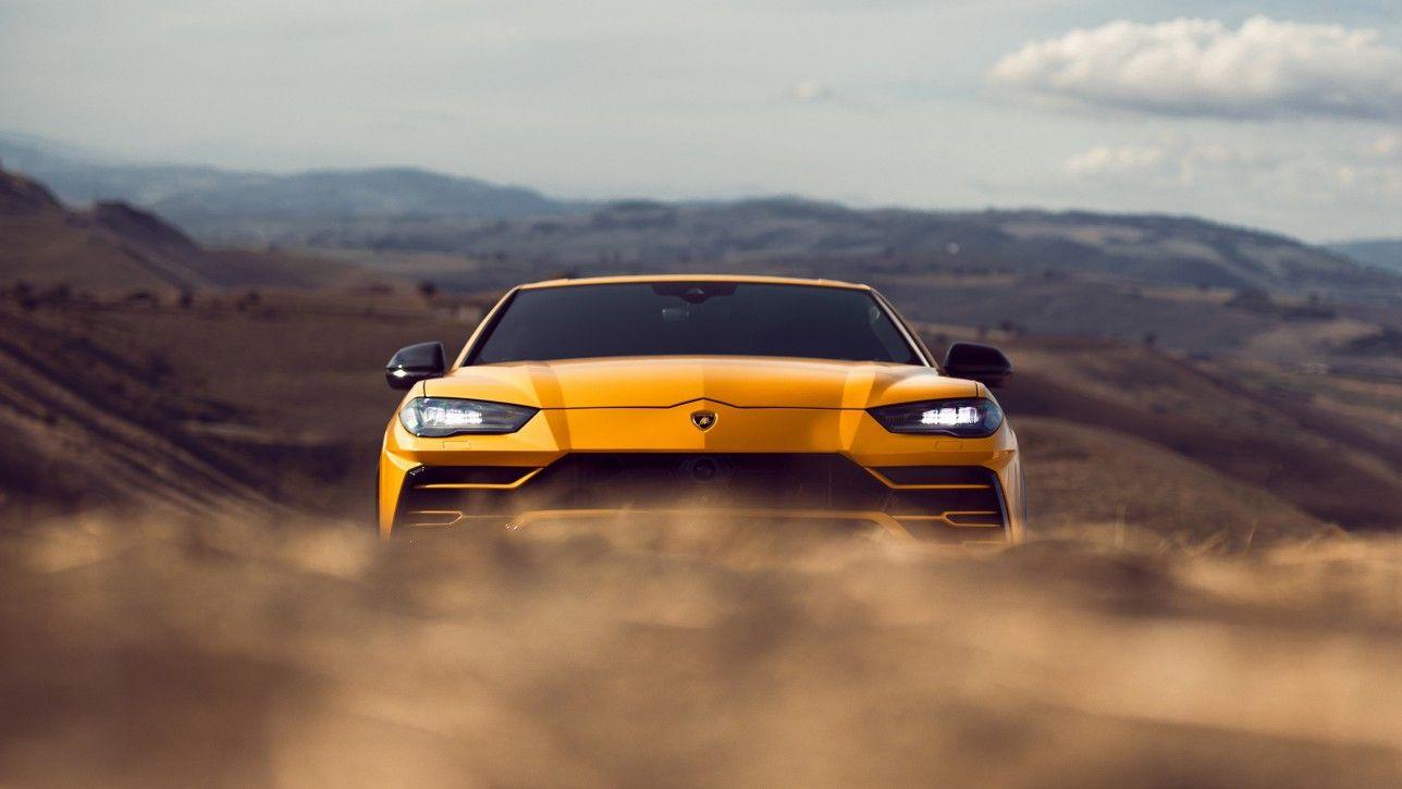 1274x717 Lamborghini Urus Yellow Front View 2k