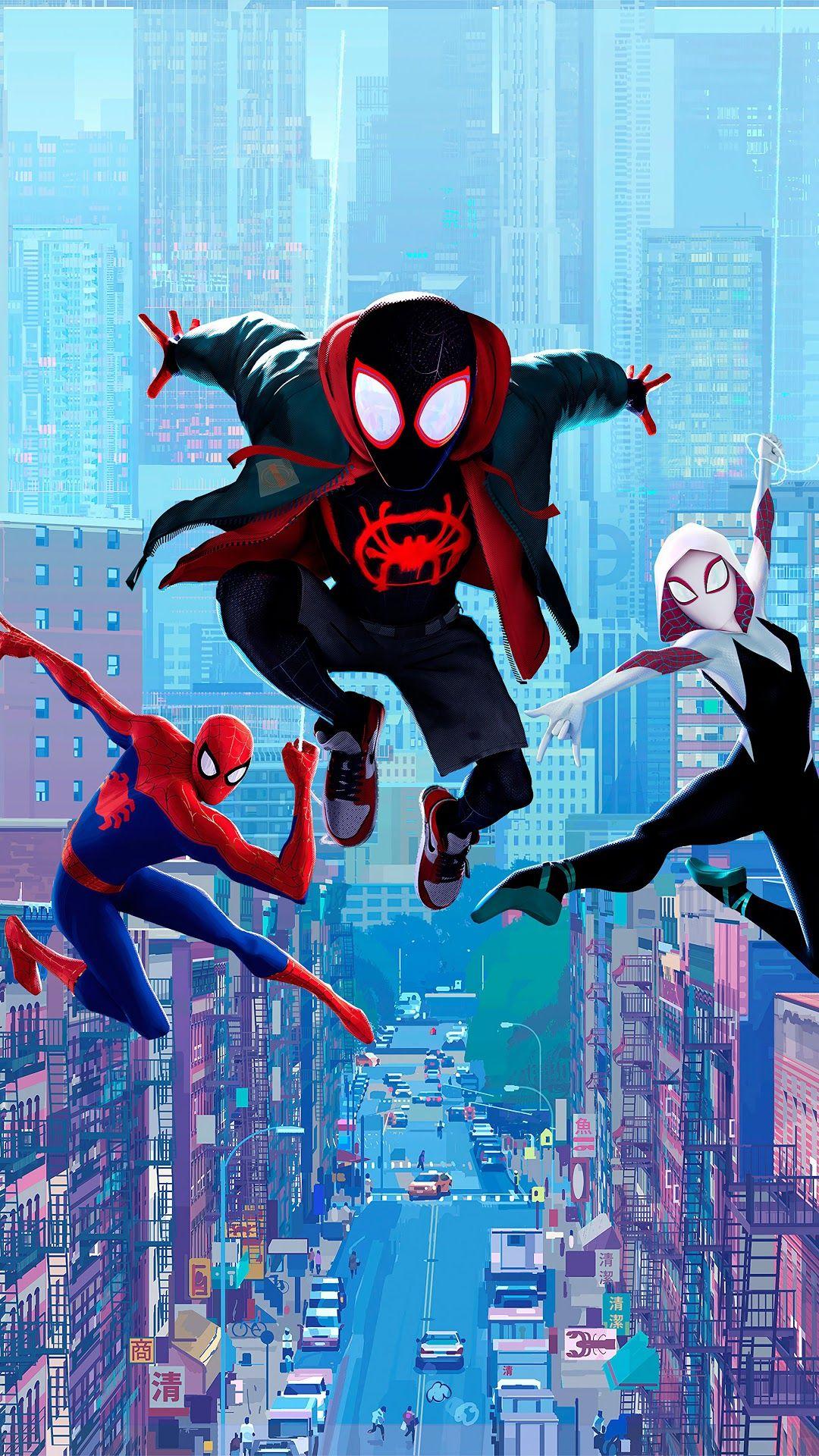 1080x1920 Miles Morales, Spider Gwen, Spider Man: Into The Spider Verse Phone HD Wallpaper, Image, Background, Photo And Picture