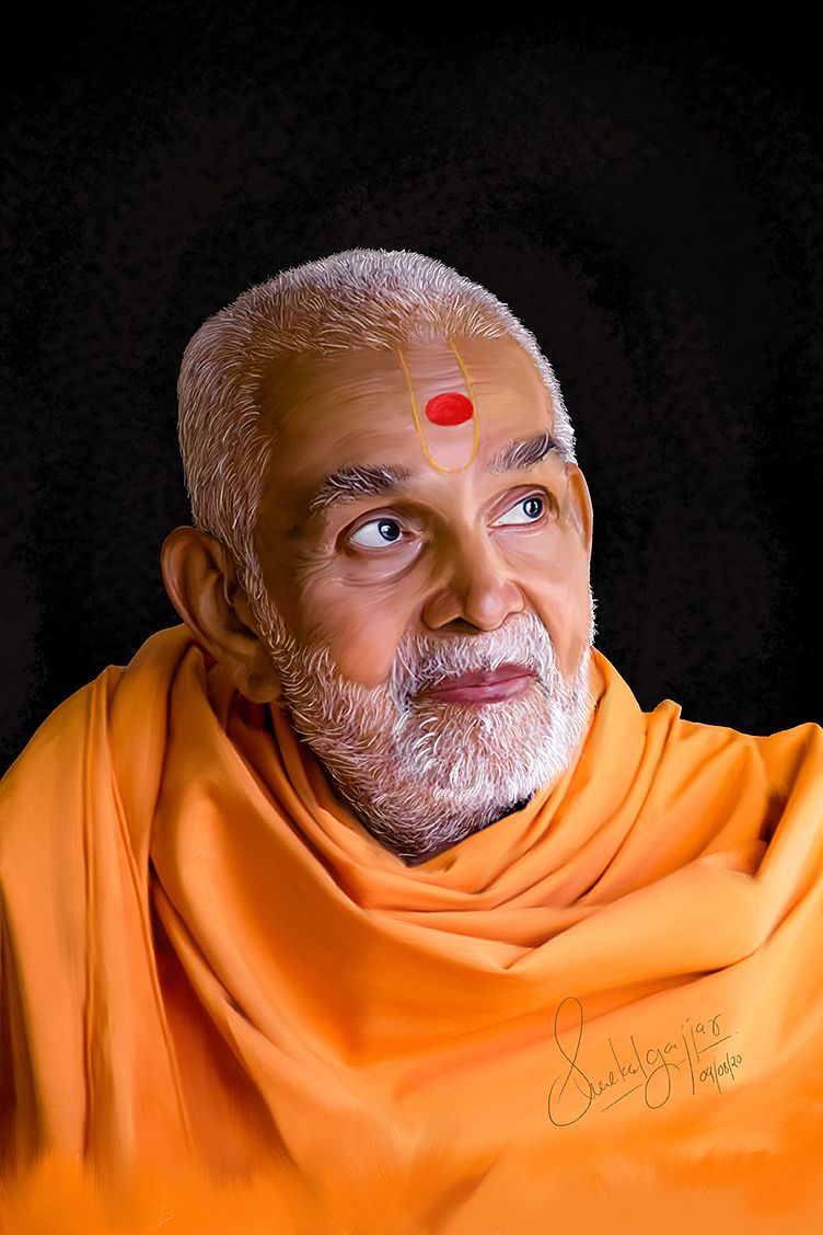 752x1128 Pujaya Mahant Swami Maharaj by swetalbaps on Dribbble