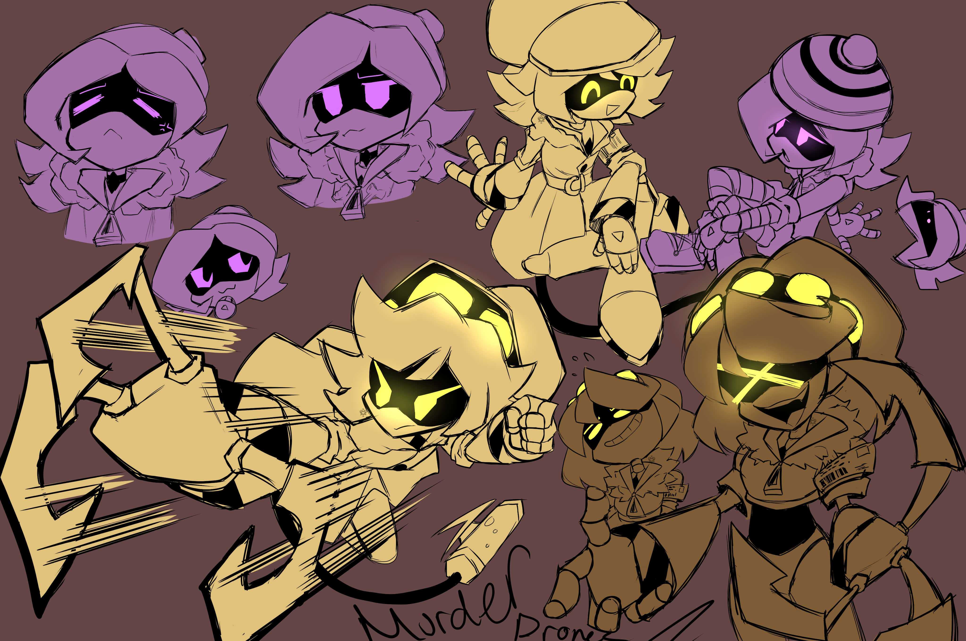 4096x2717 Download Murder Drones Character Collage Wallpaper