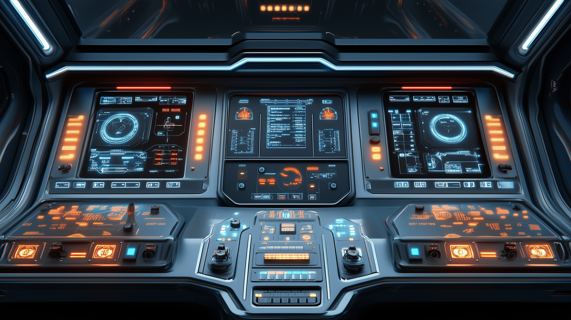 1920x1076 Futuristic Spaceship Control Panel HD Wallpaper