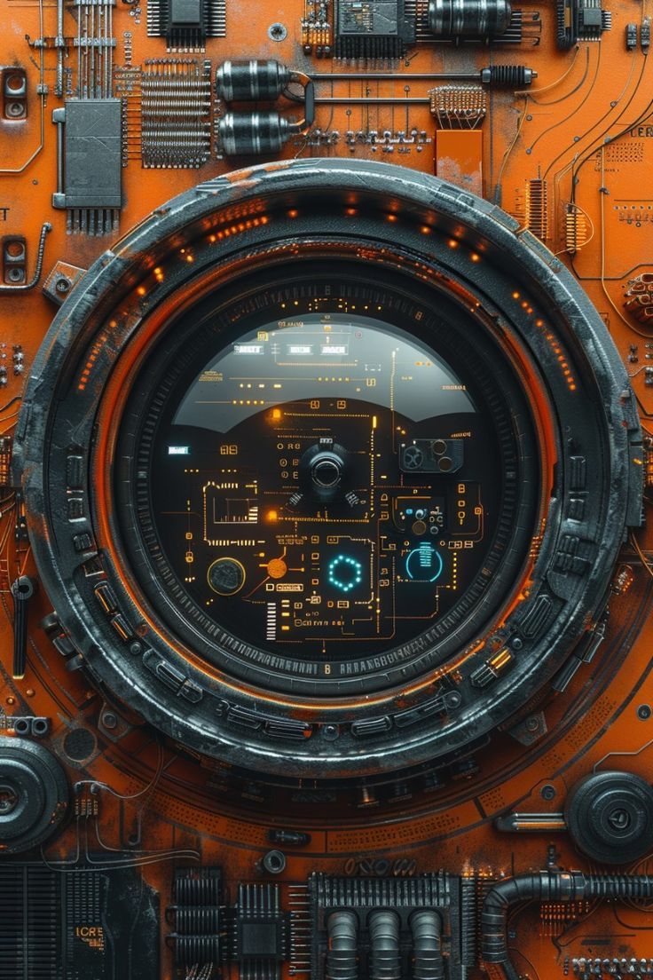 736x1104 Steampunk engine background. Sci fi tech wallpaper, Orange and gray control panel, Device