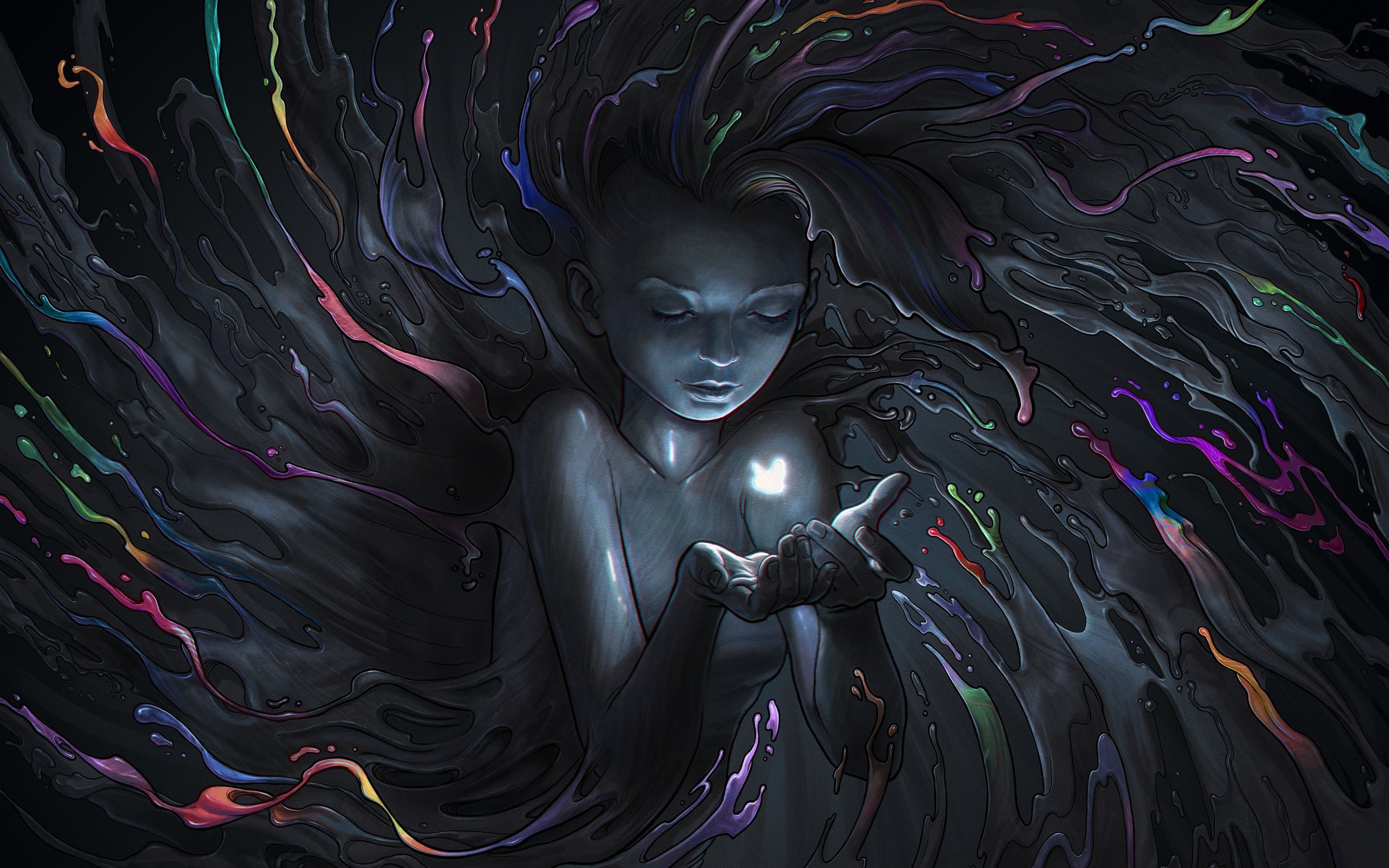 2880x1800 Mystic Wallpaper 4K, Fairy, Girl, Magical, Dark, CGI