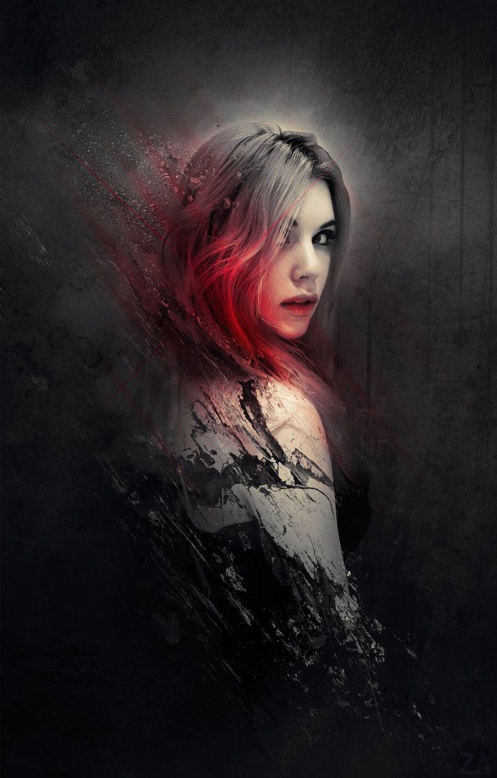 714x1117 Dark Art Girl Wallpaper
